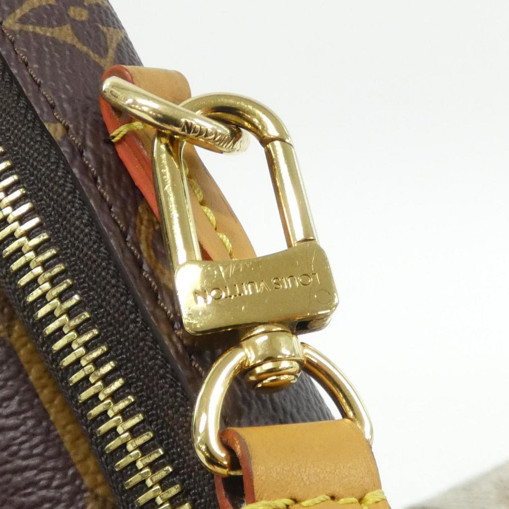 Louis Vuitton Marron Coated Canvas Handbag Pouch Shoulder Bag (Pre-Owned)