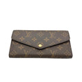 Louis Vuitton Brown Monogram Canvas Long Wallet (Tri-Fold) (Pre-Owned)