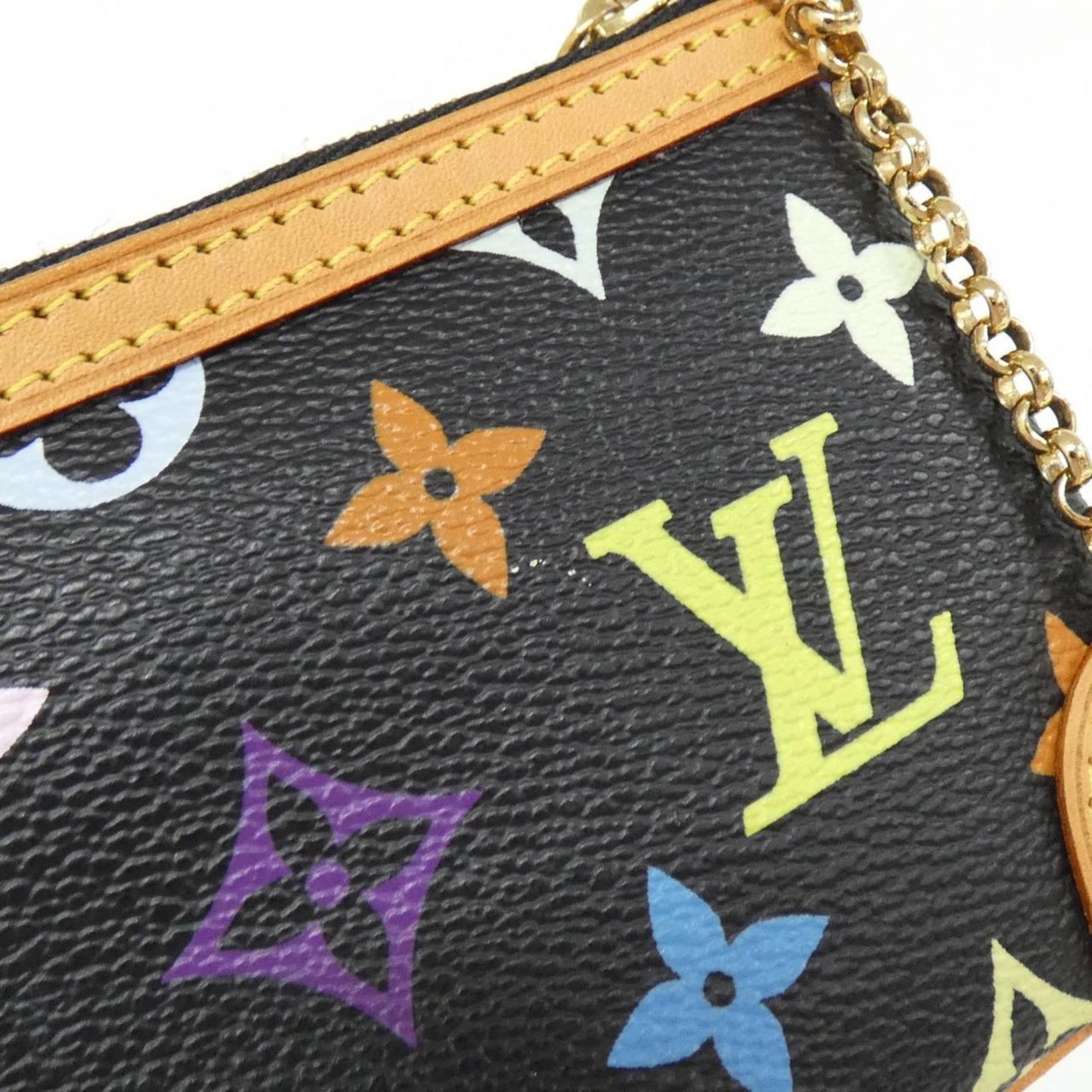 Louis Vuitton Black Coated Canvas Pochette Pouch (Pre-Owned)