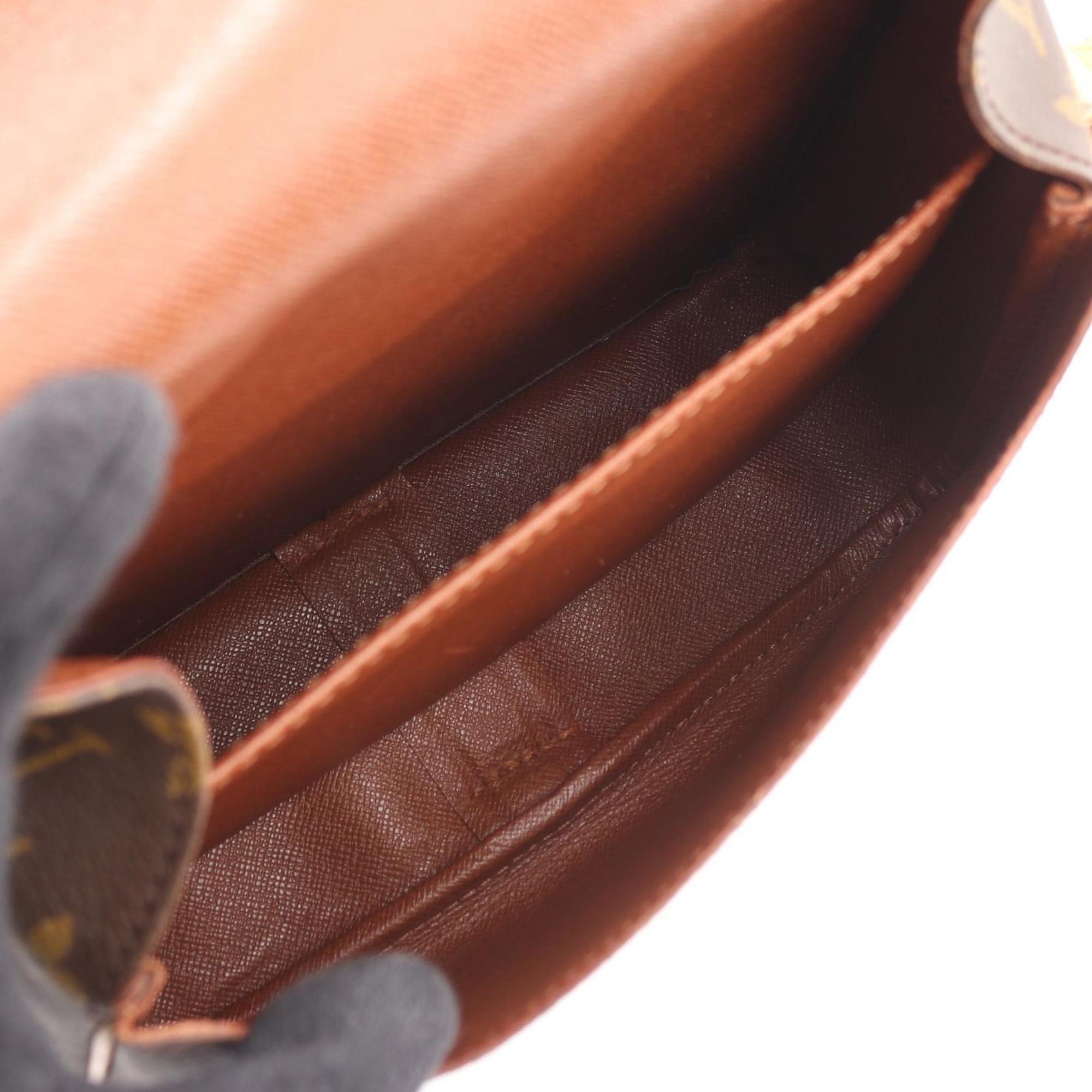 Louis Vuitton Brown Monogram Coated Canvas Leather Shoulder Bag (Pre-Owned)