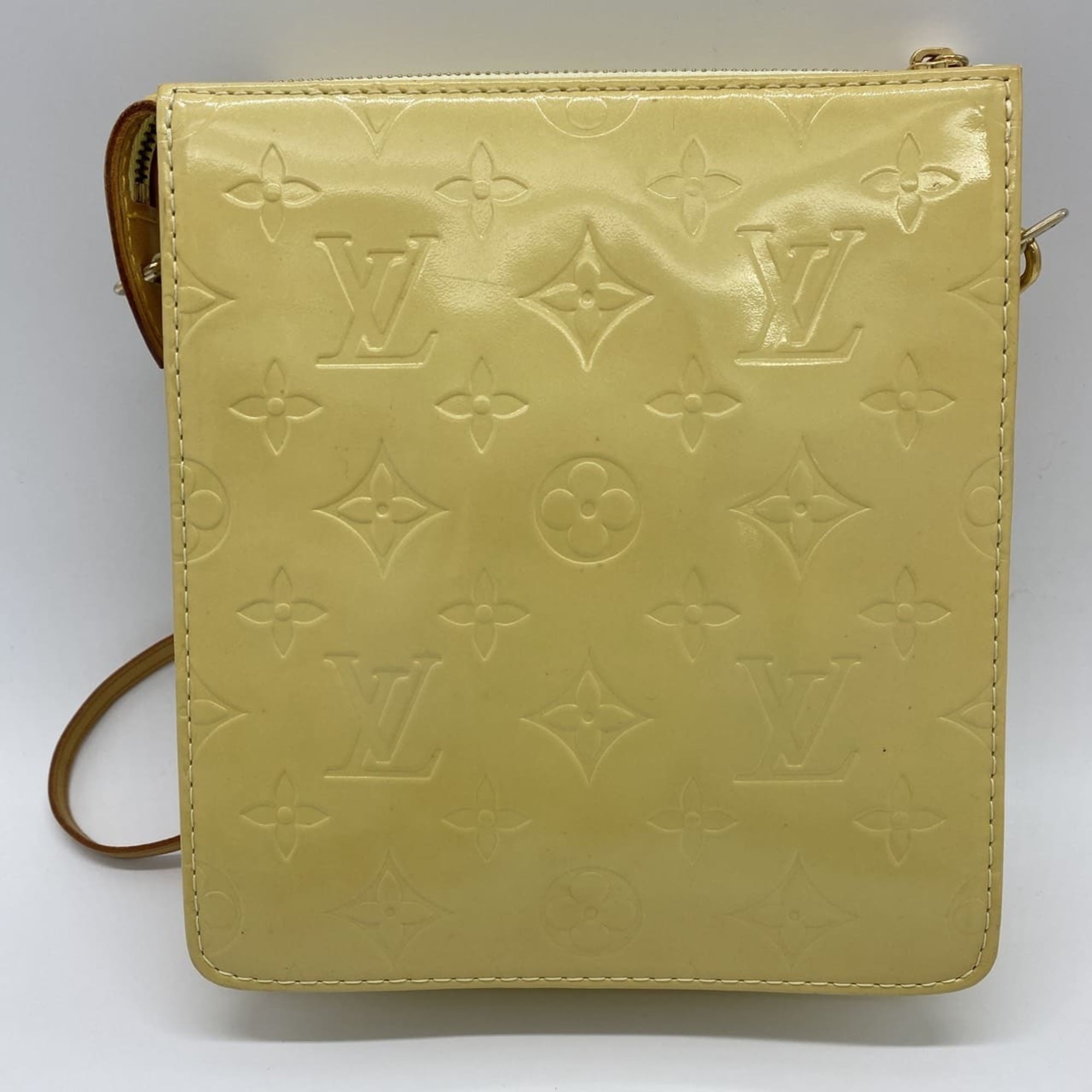 Louis Vuitton Yellow Monogram Vernis Pochette Shoulder Bag (Pre-Owned)