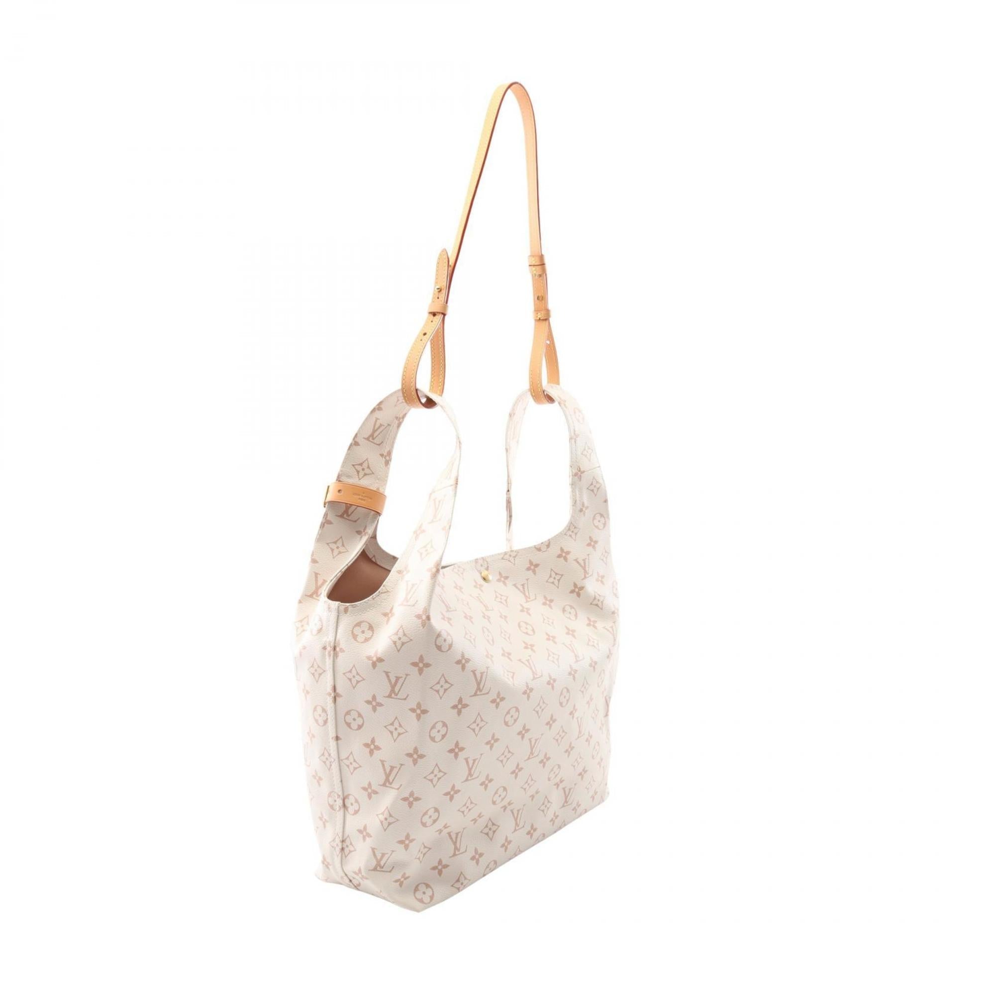 Louis Vuitton Brown White Coated Canvas Tote Bag (Pre-Owned)