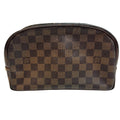 Louis Vuitton Damier Brown Leather Clutch Bag (Pre-Owned)