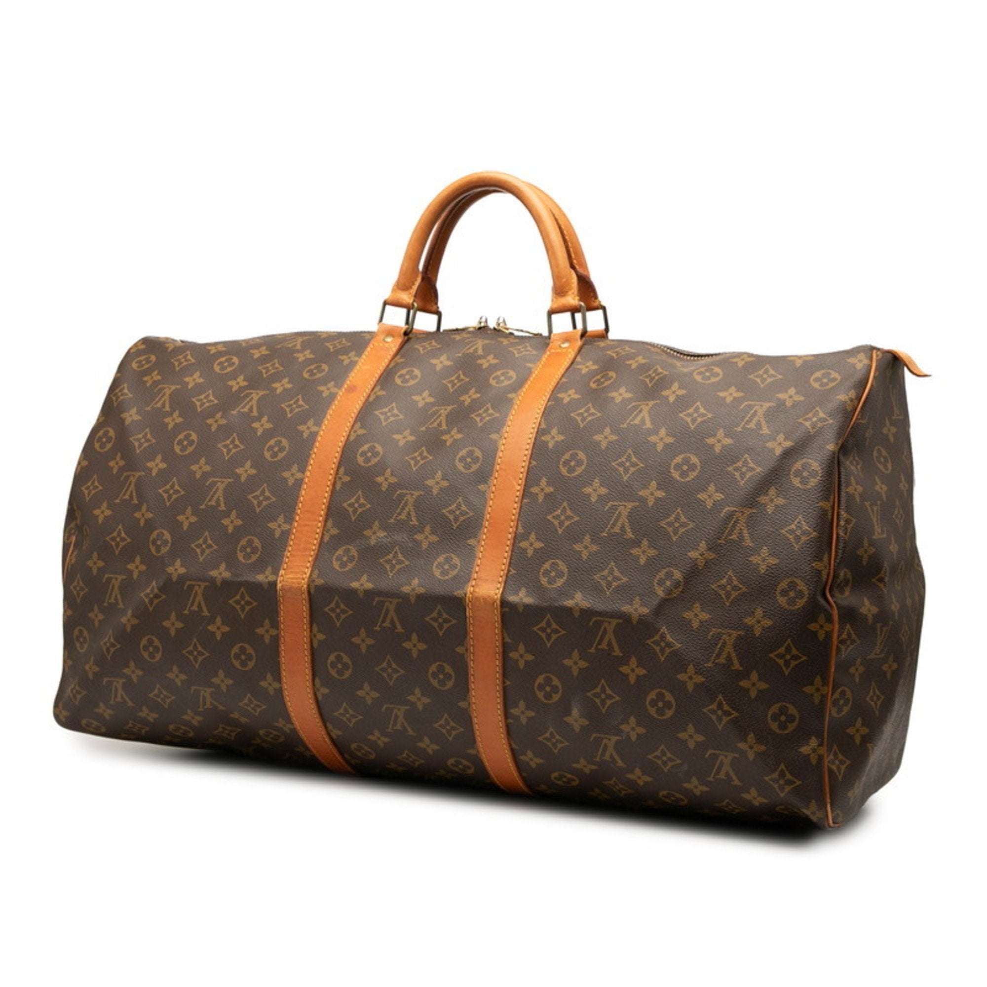 Louis Vuitton Brown Pvc Leather Boston Bag (Pre-Owned)