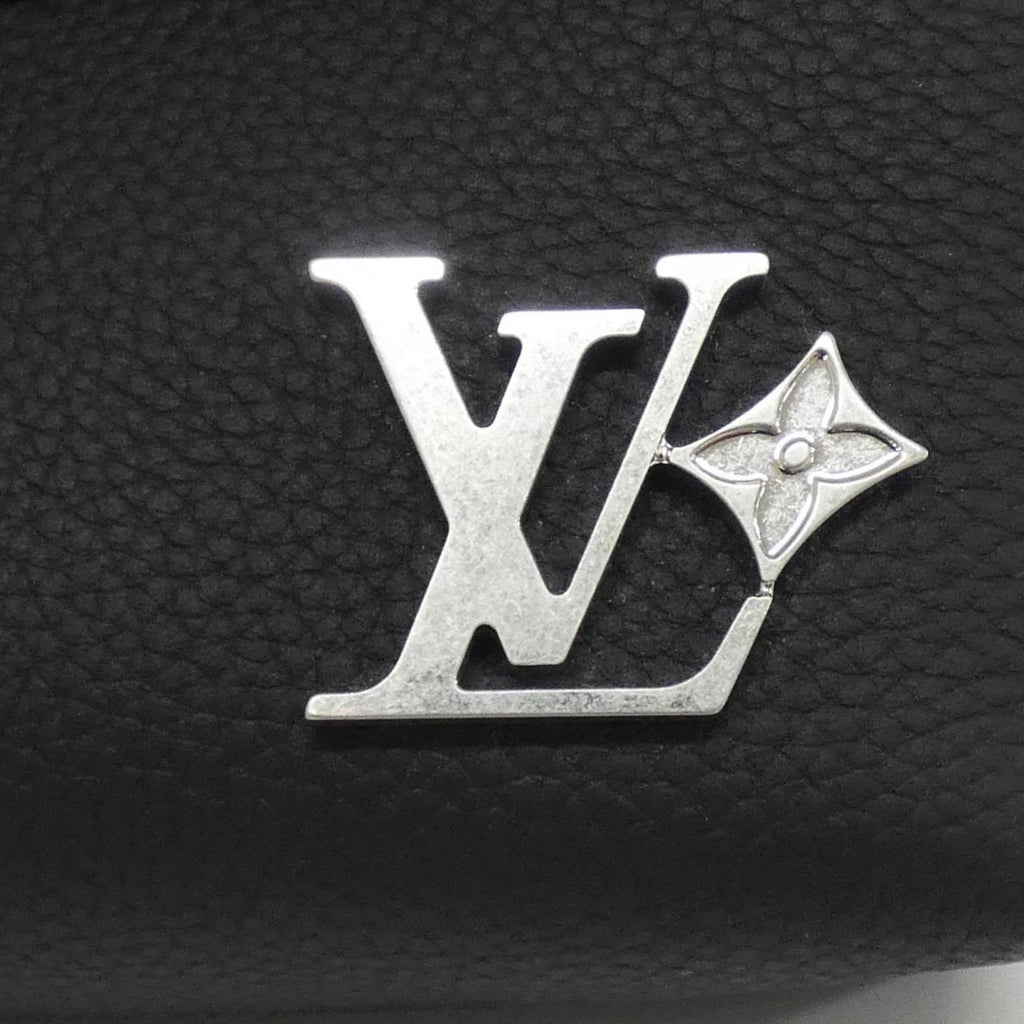 Louis Vuitton Black Khaki Coated Canvas Shoulder Bag (Pre-Owned)