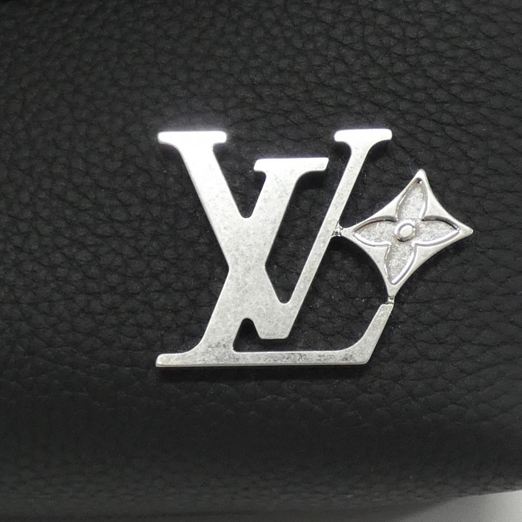 Louis Vuitton Black Khaki Coated Canvas Shoulder Bag (Pre-Owned)