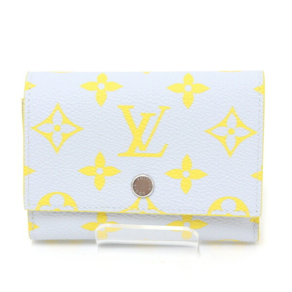 Louis Vuitton Monogram Gray Yellow Wallet (Tri-Fold) (Pre-Owned)