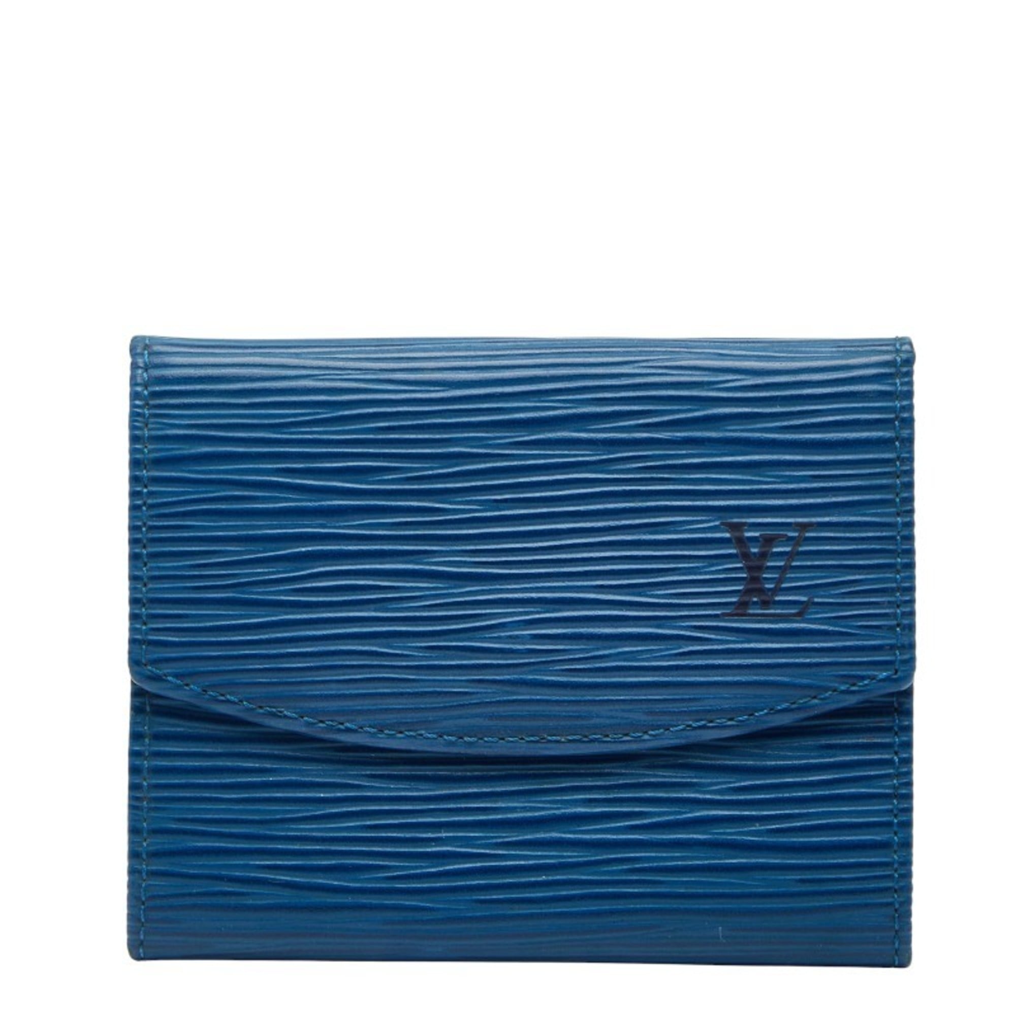 Louis Vuitton Epi Toledo Blue Leather Coin Purse/Coin Case (Pre-Owned)