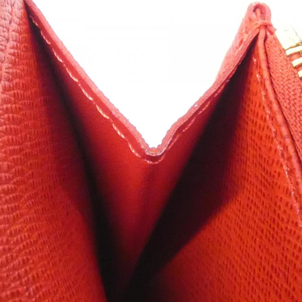 Louis Vuitton Marron Red Color Coated Canvas Long Wallet (Bi-Fold) (Pre-Owned)