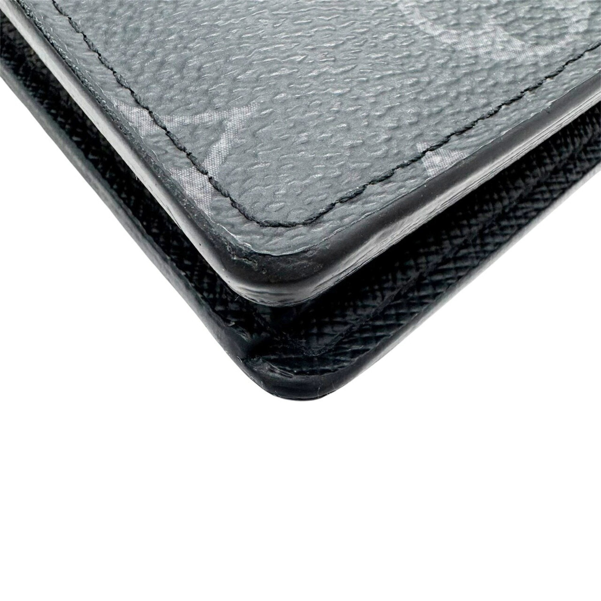 Louis Vuitton Black Monogram Eclipse Noir Monogram Eclipse Long Wallet (Bi-Fold) (Pre-Owned)