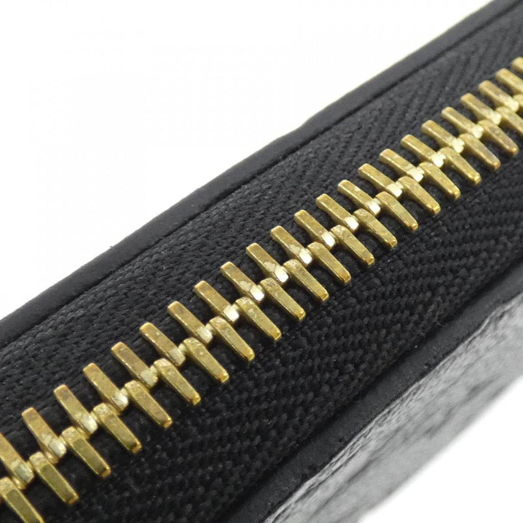 Louis Vuitton Black Leather Long Wallet (Bi-Fold) (Pre-Owned)