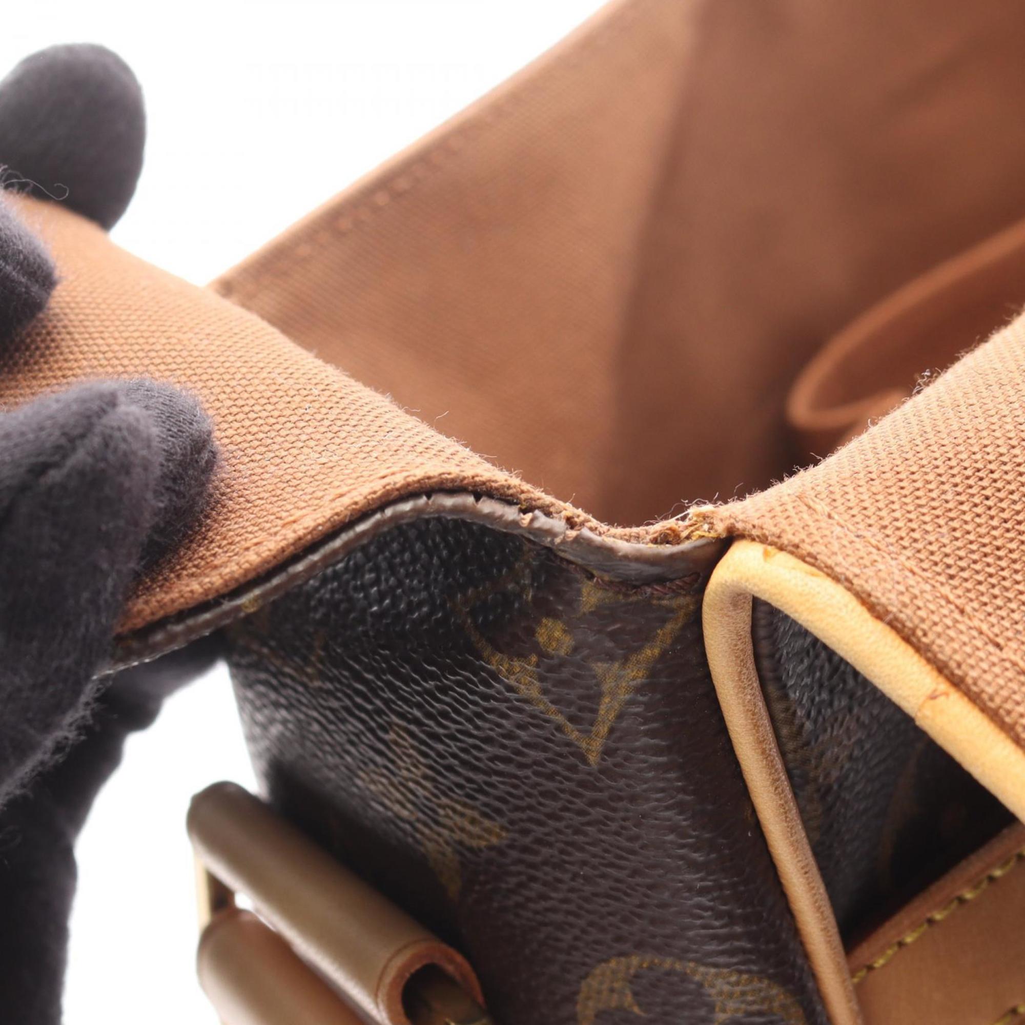 Louis Vuitton Brown Coated Canvas Leather Shoulder Bag (Pre-Owned)