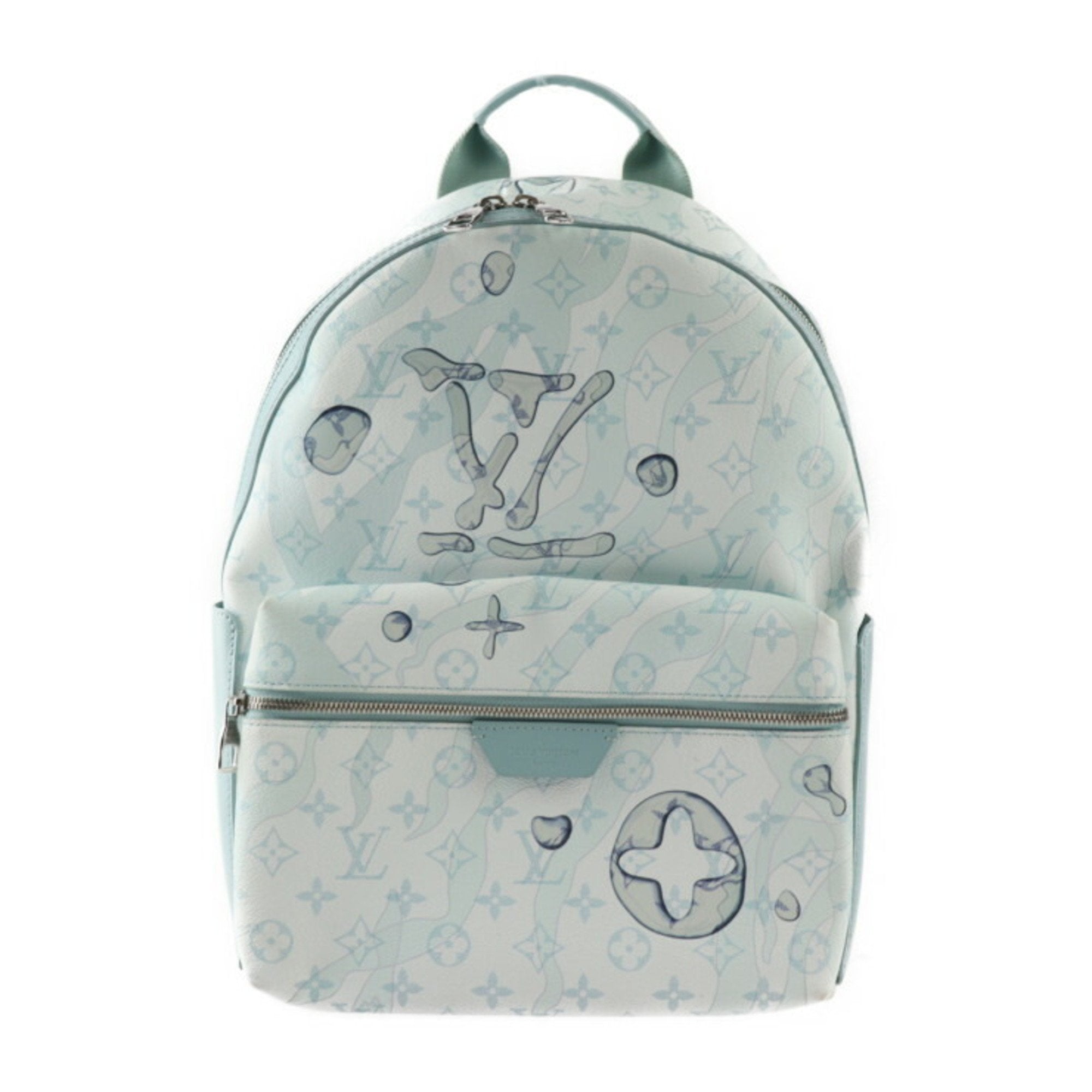 Louis Vuitton Light Blue Pvc Leather Backpack Handbag (Pre-Owned)