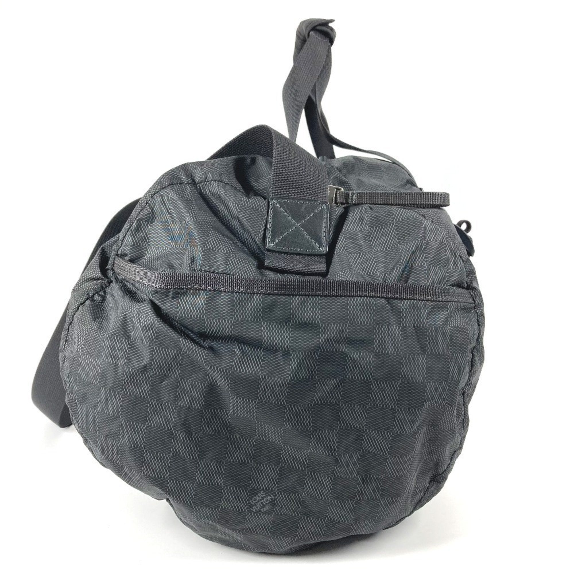 Louis Vuitton Black Damier Canvas Boston Bag Shoulder Bag (Pre-Owned)