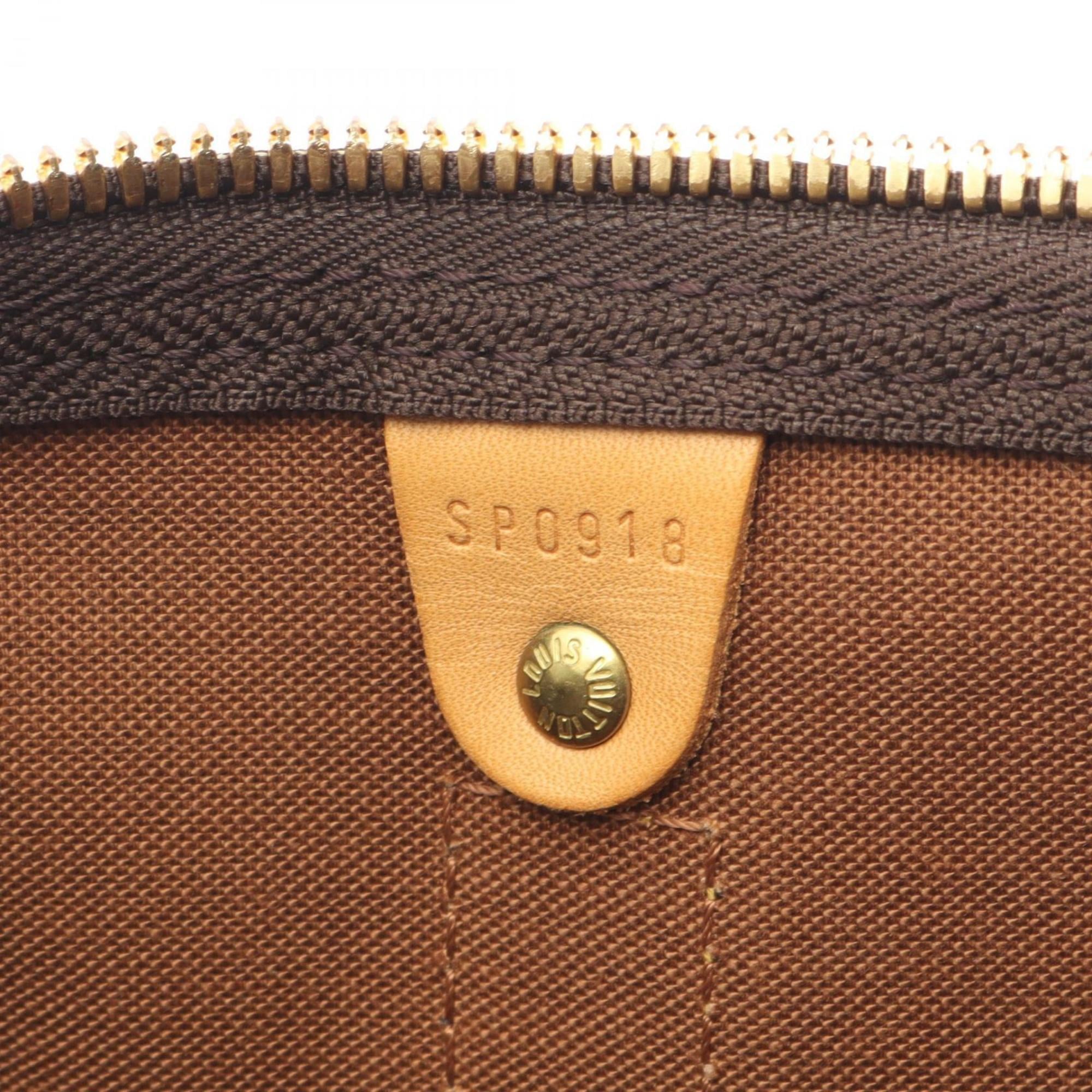 Louis Vuitton Brown Monogram Coated Canvas Leather Boston Bag (Pre-Owned)