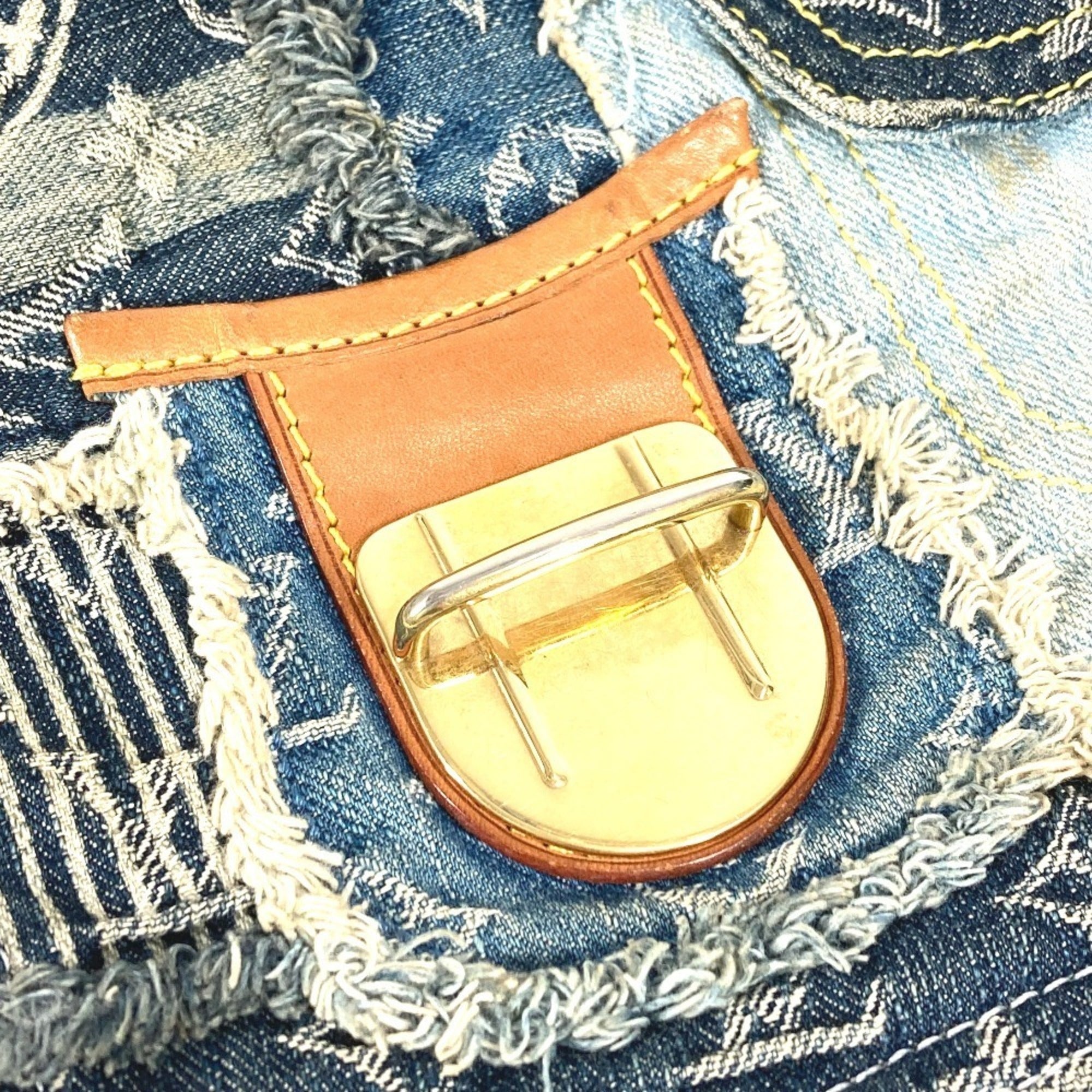 Louis Vuitton Monogram Denim Blue Monogram Denim Messenger Bag Shoulder Bag (Pre-Owned)