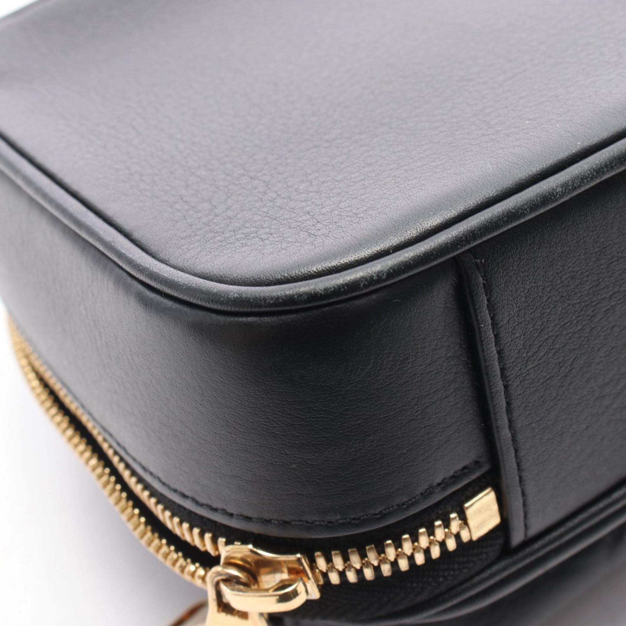 Louis Vuitton Black Leather Shoulder Bag (Pre-Owned)