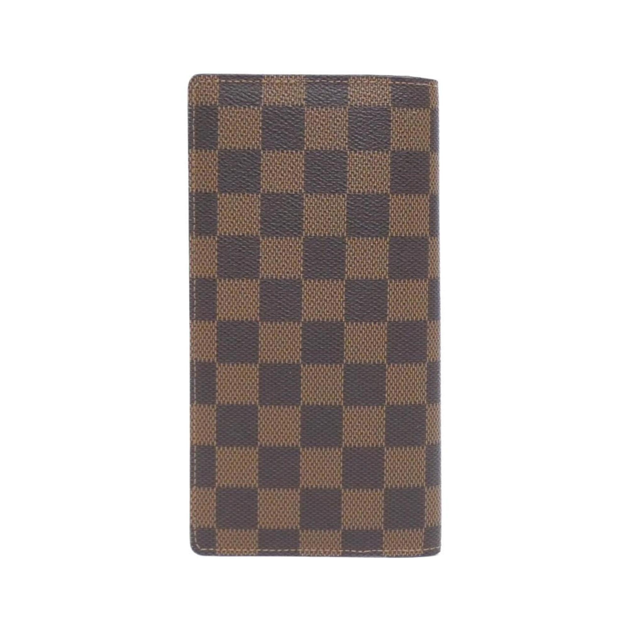 Louis Vuitton Brown Coated Canvas Long Wallet (Bi-Fold) (Pre-Owned)