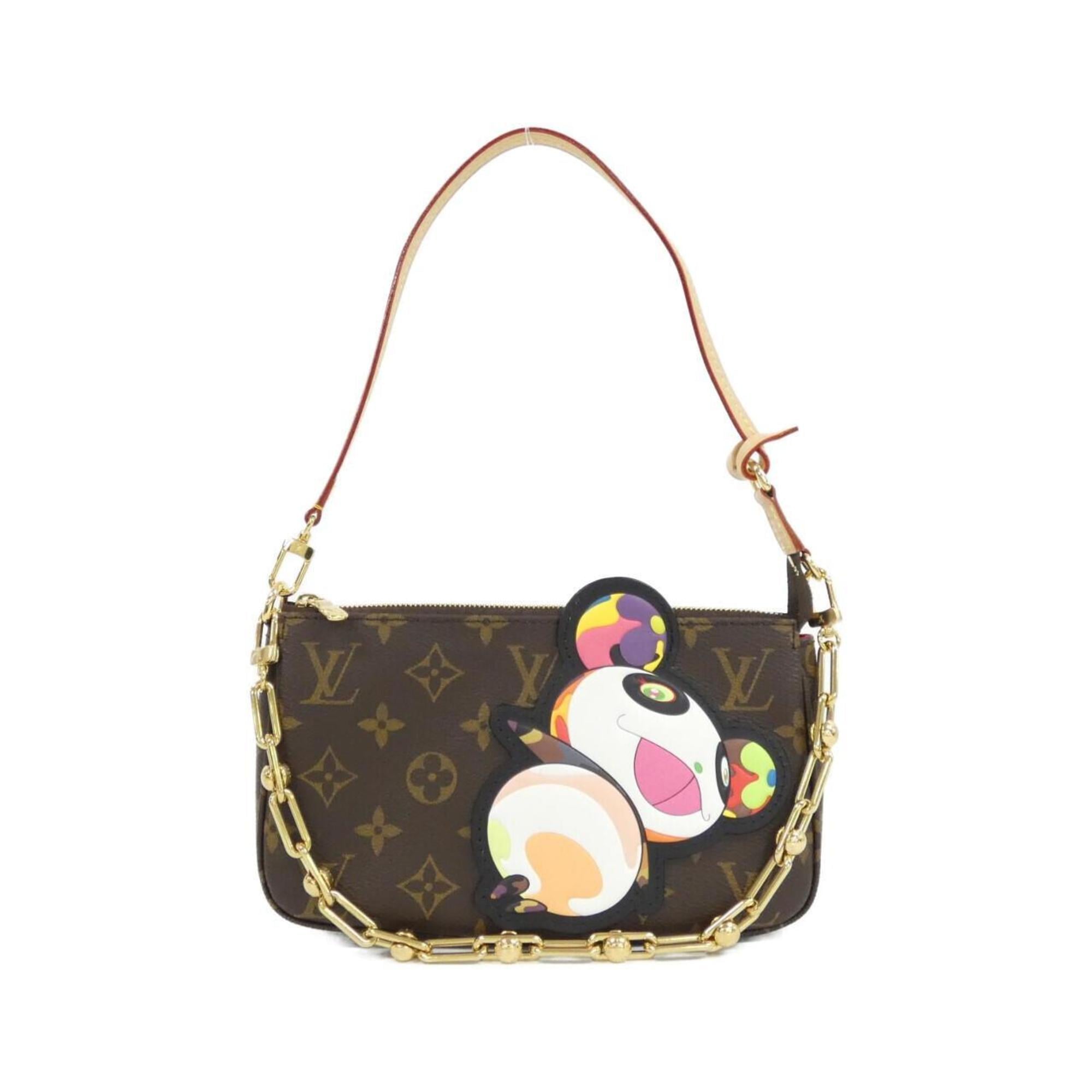 Louis Vuitton Brown Coated Canvas Pochette Pouch (Pre-Owned)