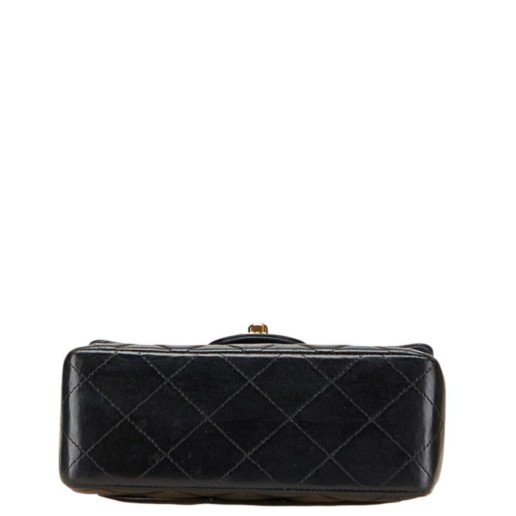 Vintage Square Classic Single Flap Bag Quilted Lambskin Mini