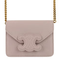 Triomphe Envelope Wallet on Chain Leather