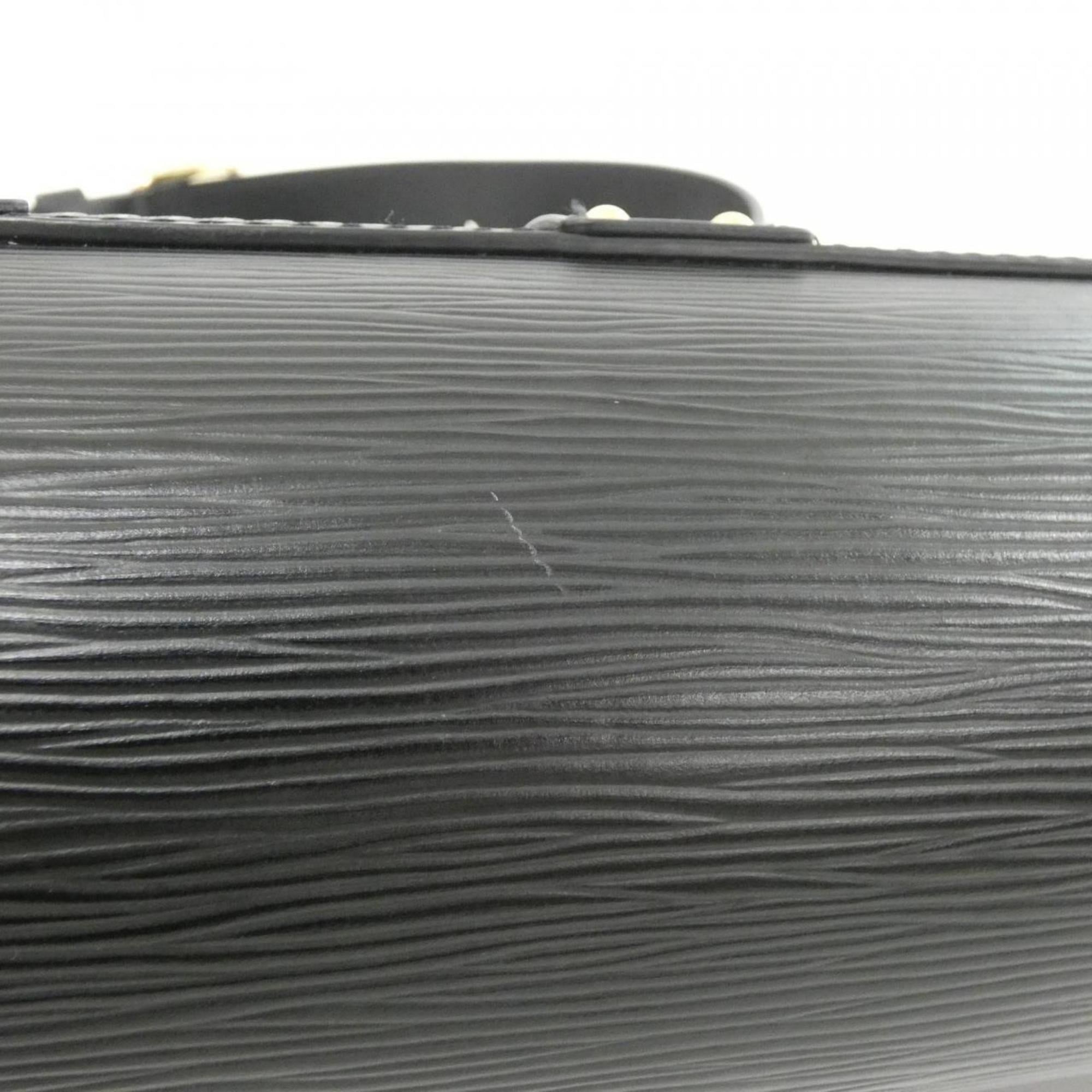Louis Vuitton Black Leather Shoulder Bag (Pre-Owned)