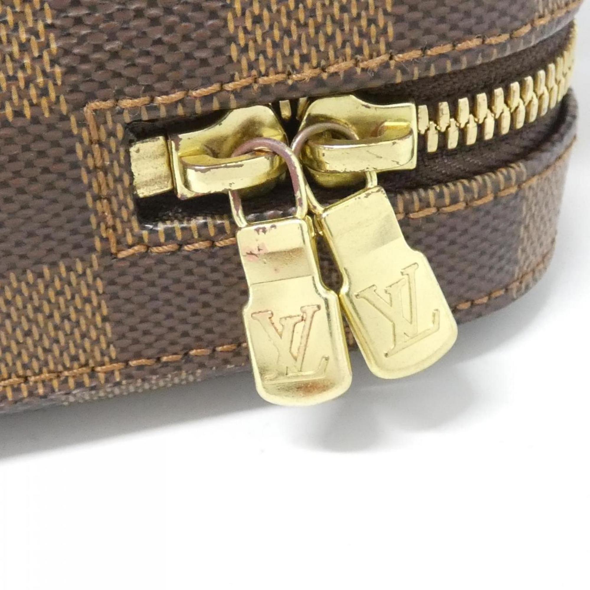 Louis Vuitton Damier Canvas Ebene Damier Canvas Shoulder Bag (Pre-Owned)