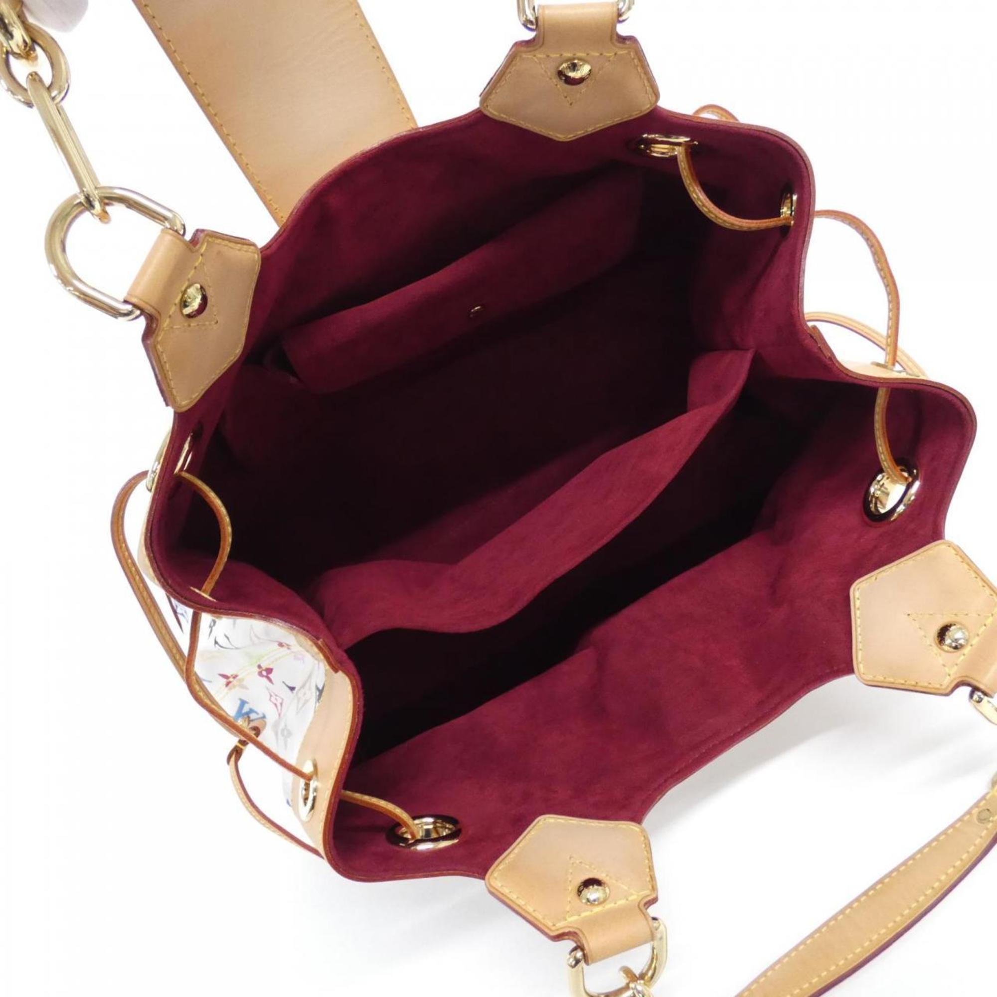 Louis Vuitton Multi-Color White Coated Canvas Shoulder Bag (Pre-Owned)