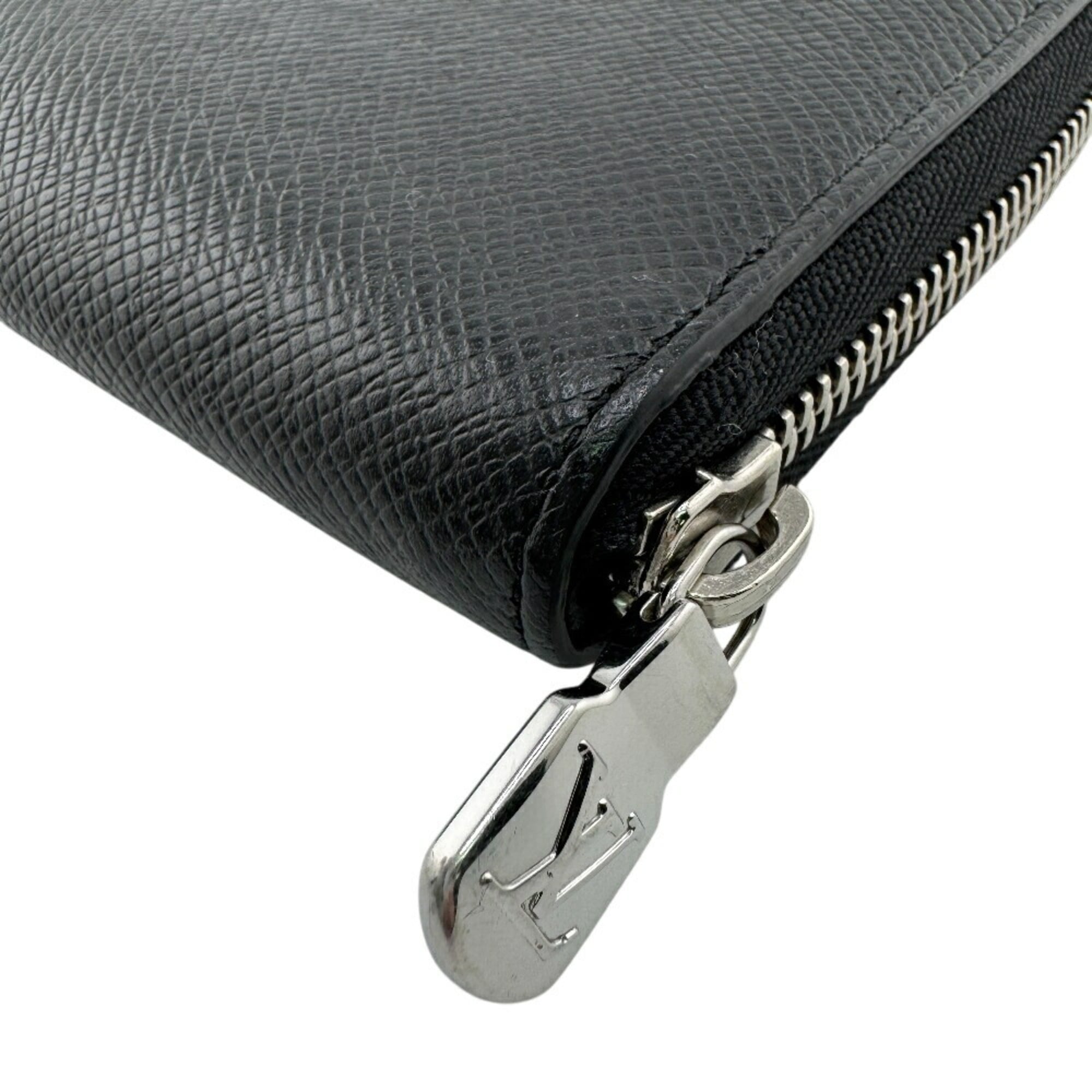 Louis Vuitton Black Leather Long Wallet (Bi-Fold) (Pre-Owned)