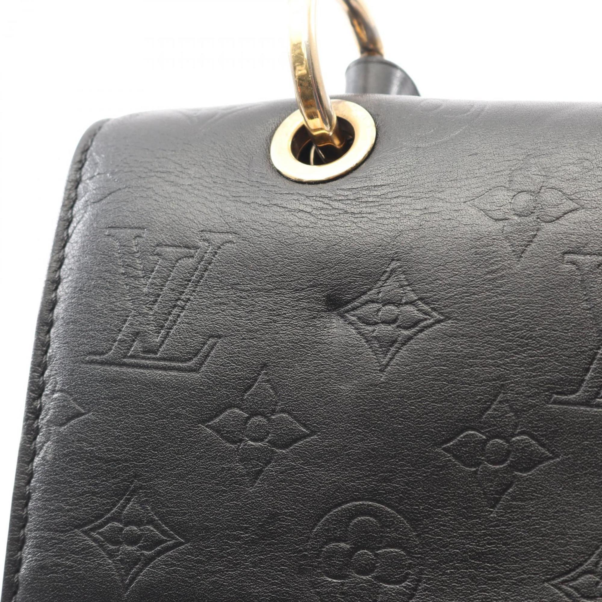 Louis Vuitton Black Leather Handbag (Pre-Owned)