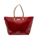 Louis Vuitton Pomme D'amour Red Color Patent Leather Handbag Tote Bag (Pre-Owned)