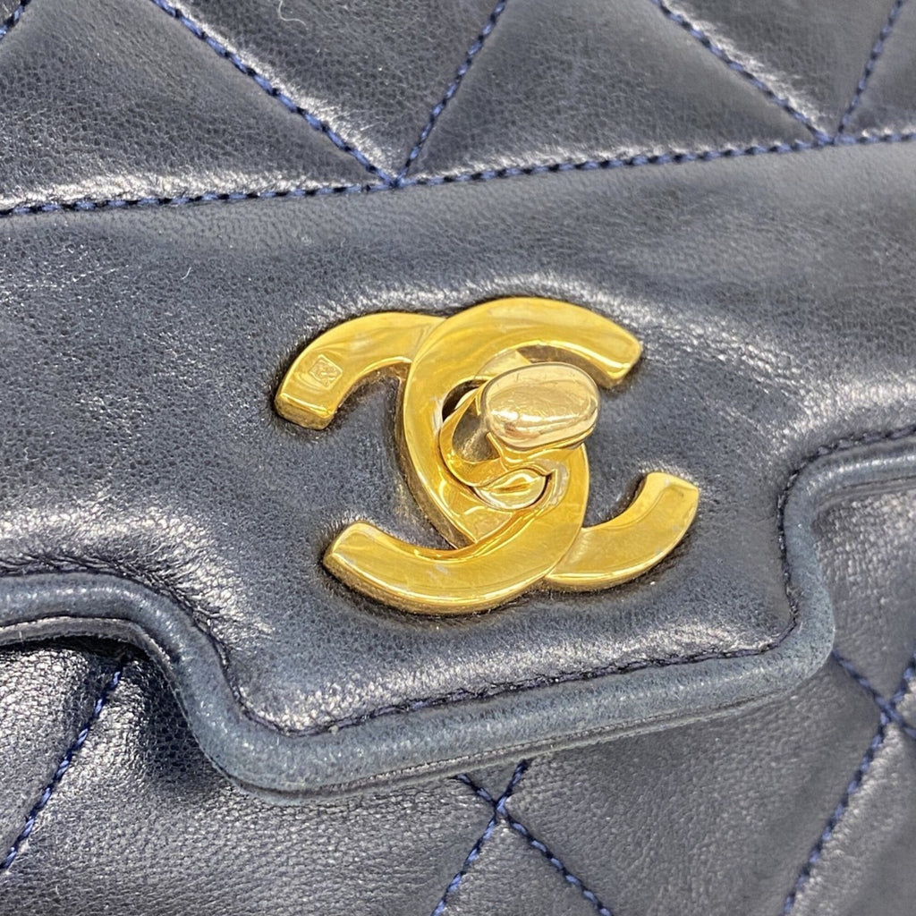 Vintage CC Chain Flap Bag Quilted Lambskin Small