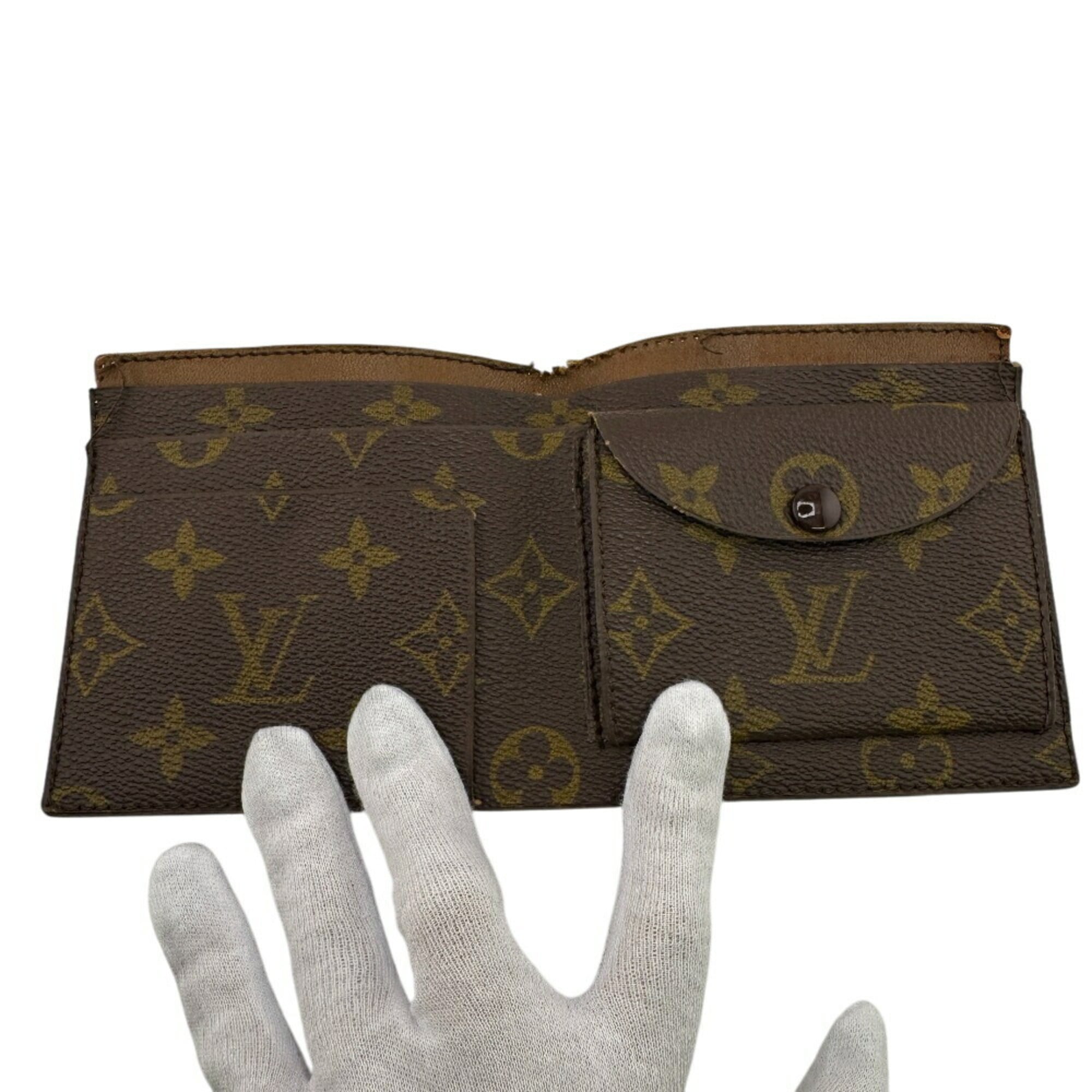Louis Vuitton Brown Leather Wallet (Bi-Fold) (Pre-Owned)