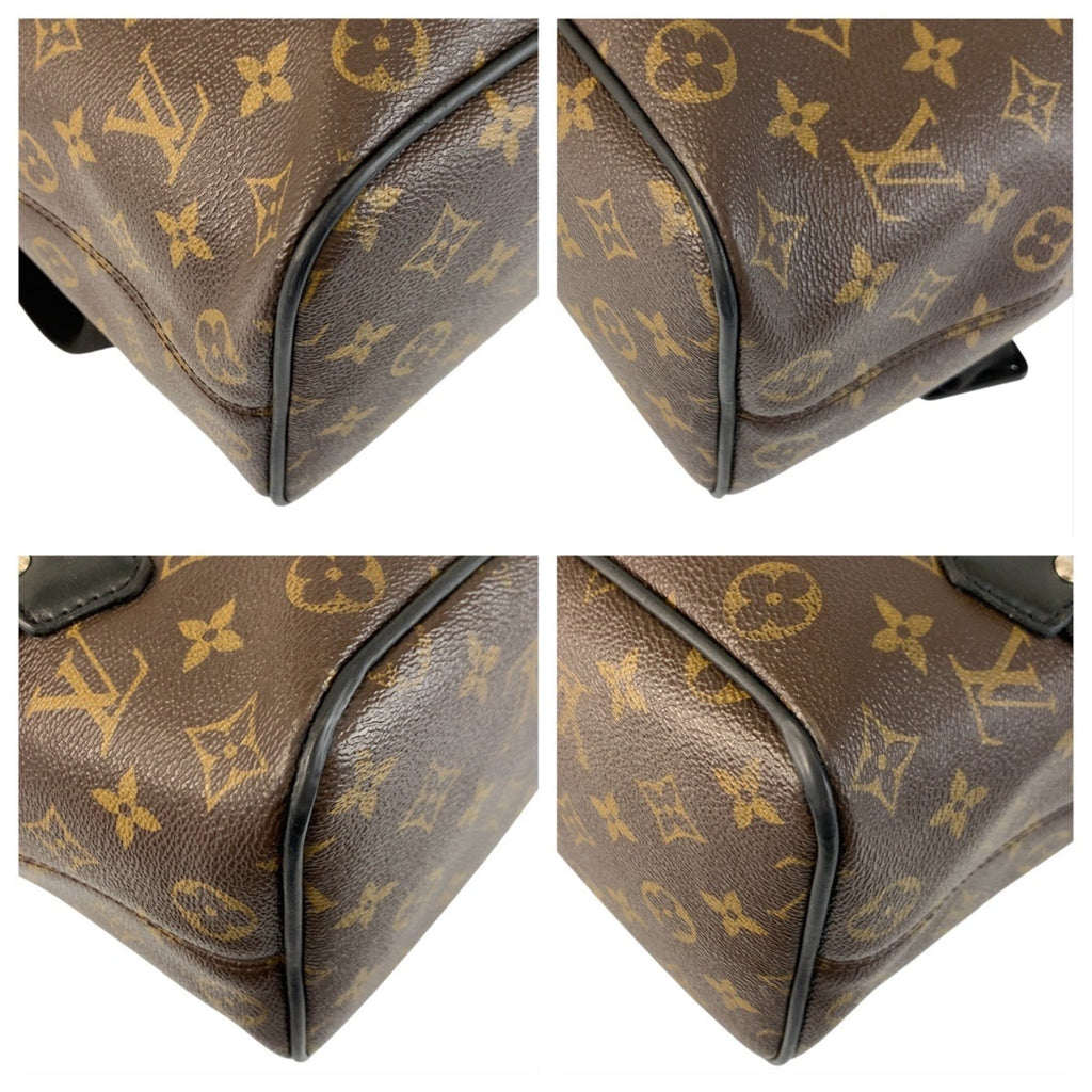 Louis Vuitton Black Brown Monogram Macassar Monogram Backpack (Pre-Owned)