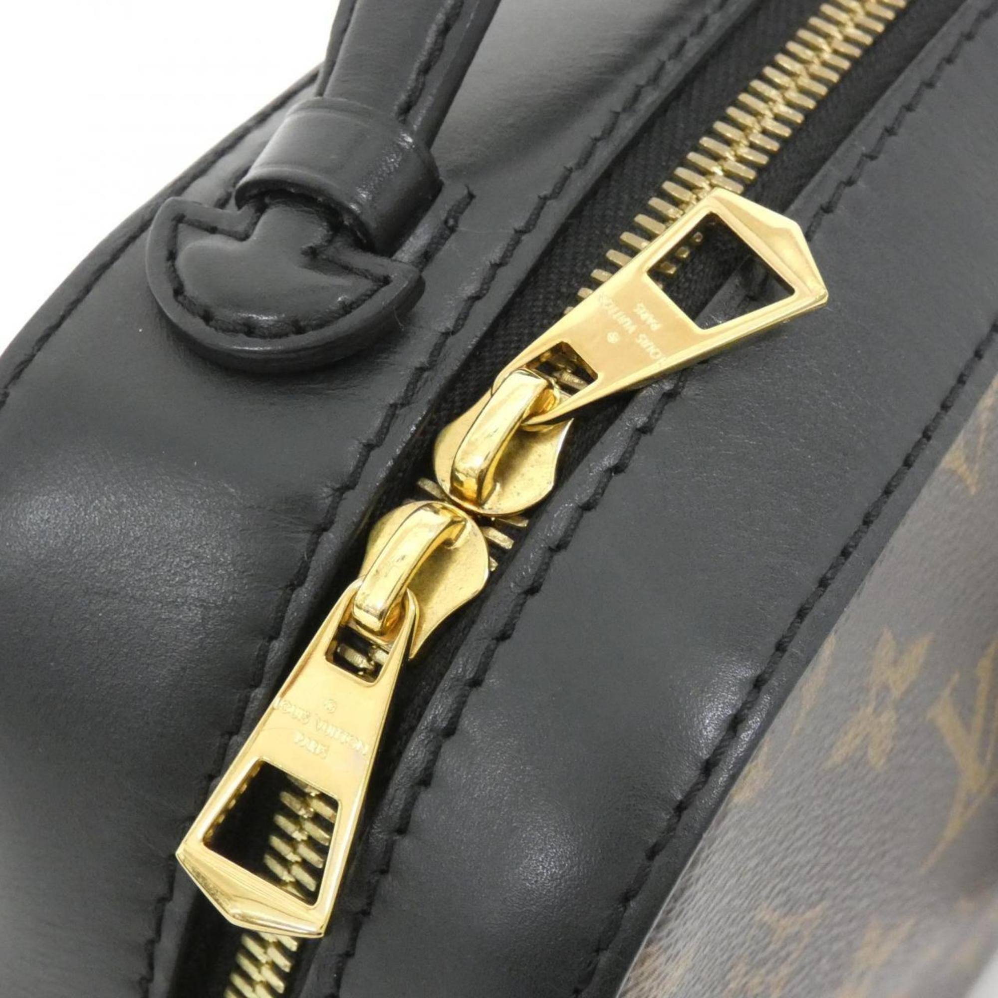 Louis Vuitton Black Marron Coated Canvas Leather Shoulder Bag (Pre-Owned)