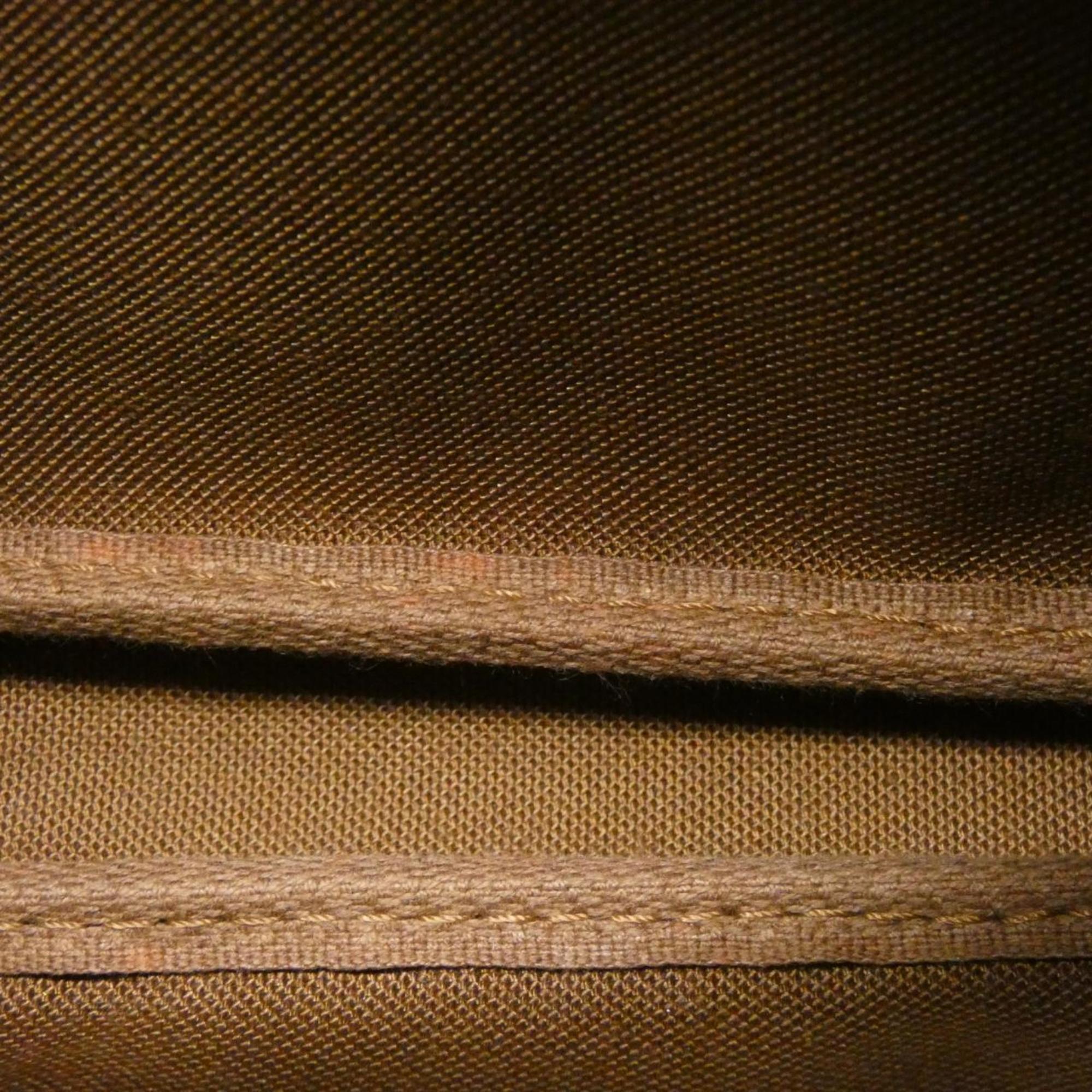 Louis Vuitton Marron Peach Coated Canvas Pochette Pouch (Pre-Owned)