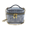 Louis Vuitton Navy Jacquard Denim Shoulder Bag Vanity Bag (Pre-Owned)