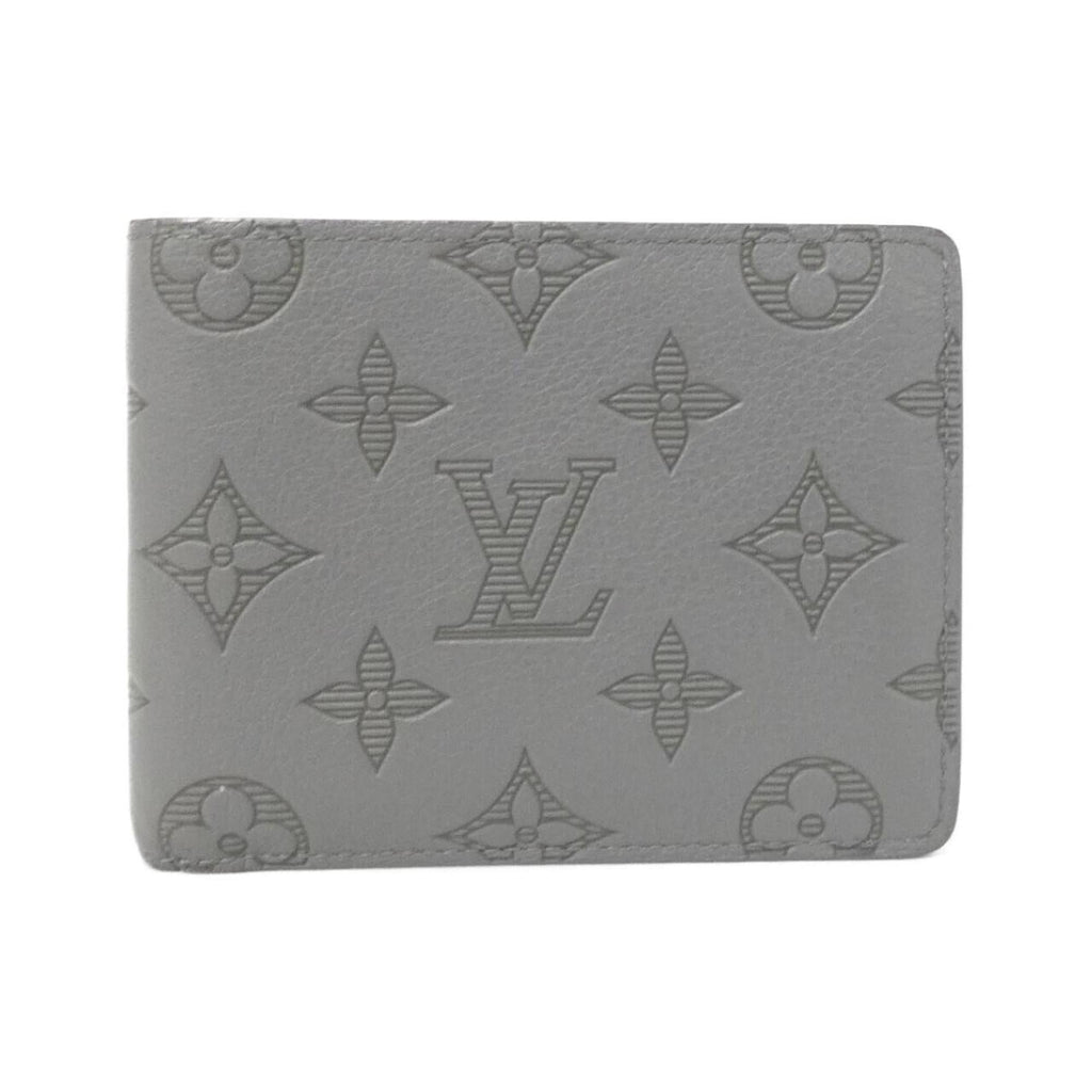 Louis Vuitton Gray Leather Bill Wallet (Bi-Fold) (Pre-Owned)