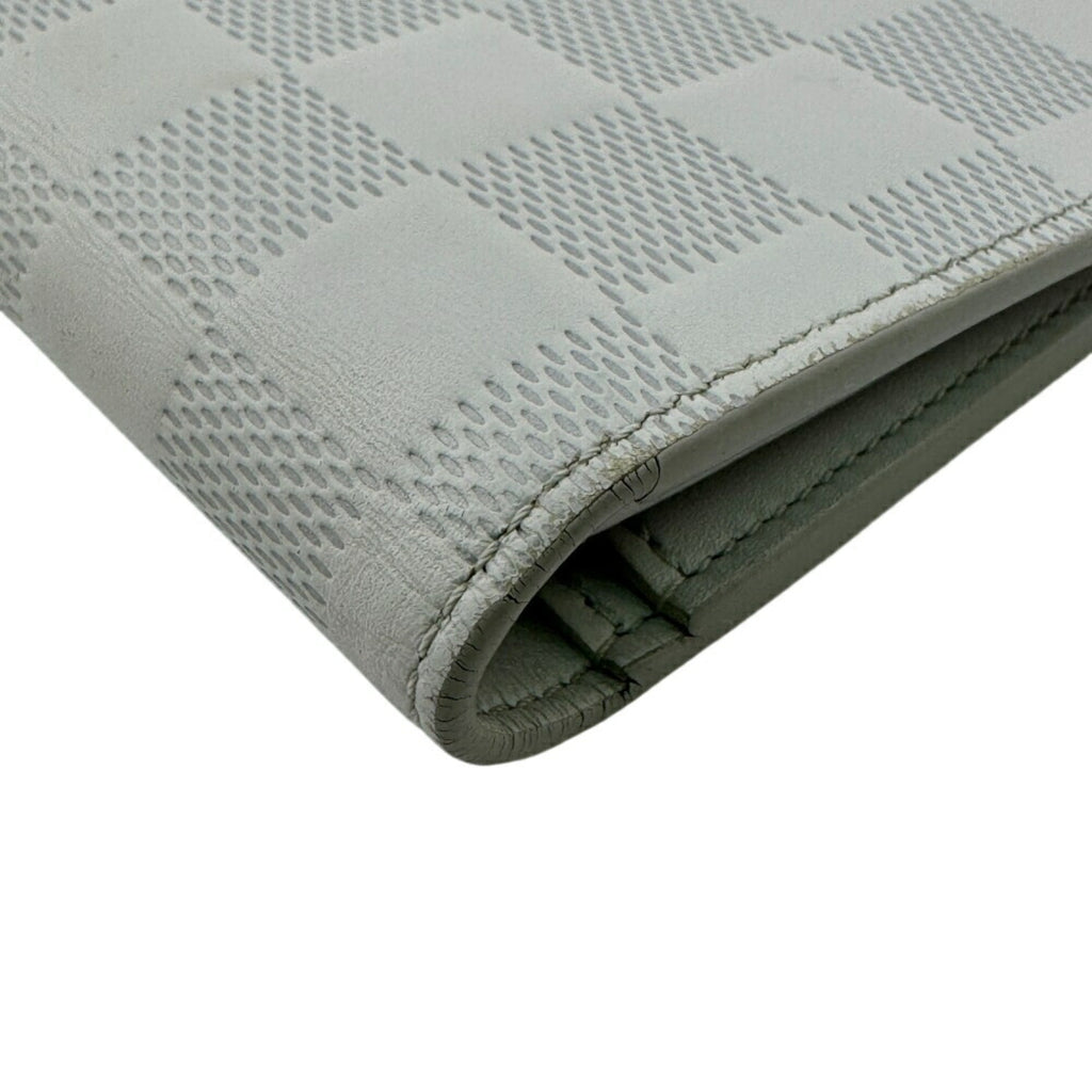 Louis Vuitton White Damier Infini Leather Long Wallet (Bi-Fold) (Pre-Owned)