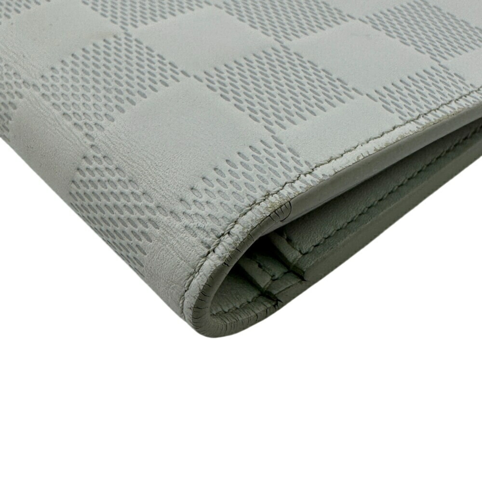 Louis Vuitton White Damier Infini Leather Long Wallet (Bi-Fold) (Pre-Owned)