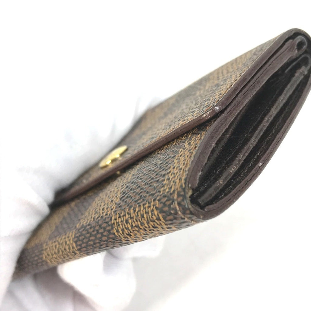 Louis Vuitton Brown Damier Canvas Ebene Damier Canvas Coin Purse/Coin Case (Pre-Owned)