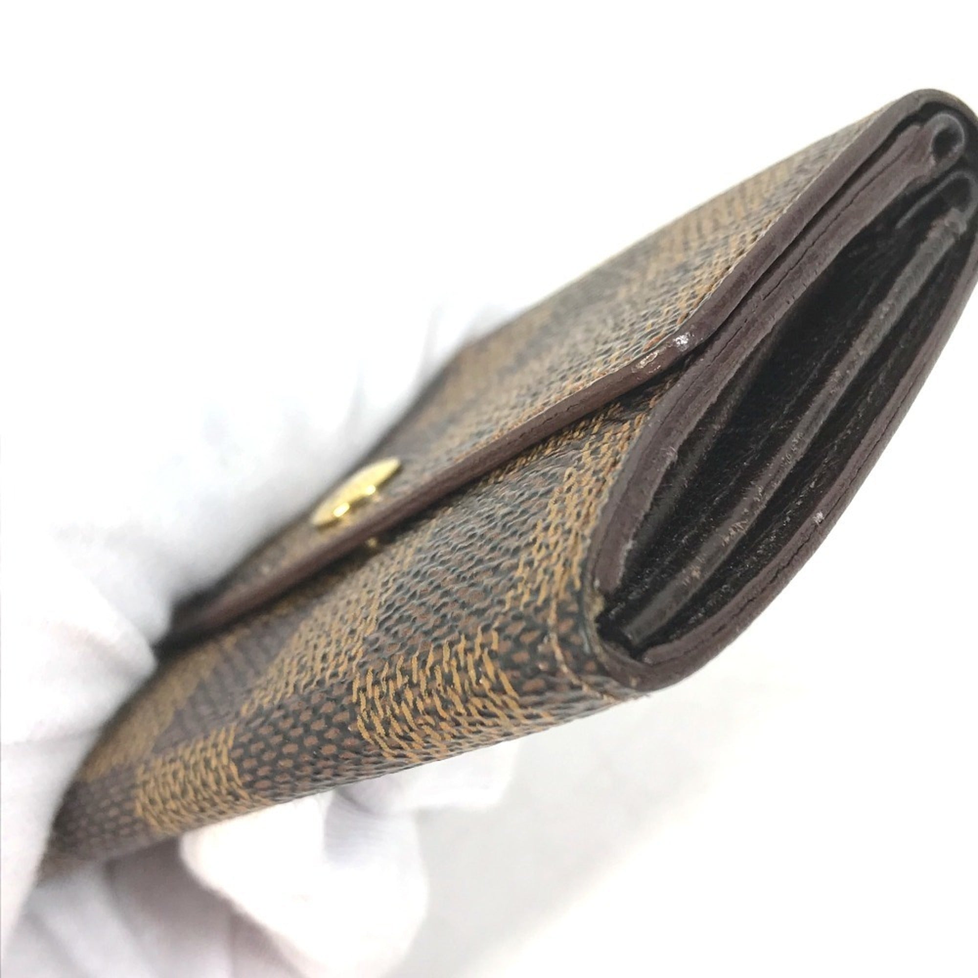 Louis Vuitton Brown Damier Canvas Ebene Damier Canvas Coin Purse/Coin Case (Pre-Owned)