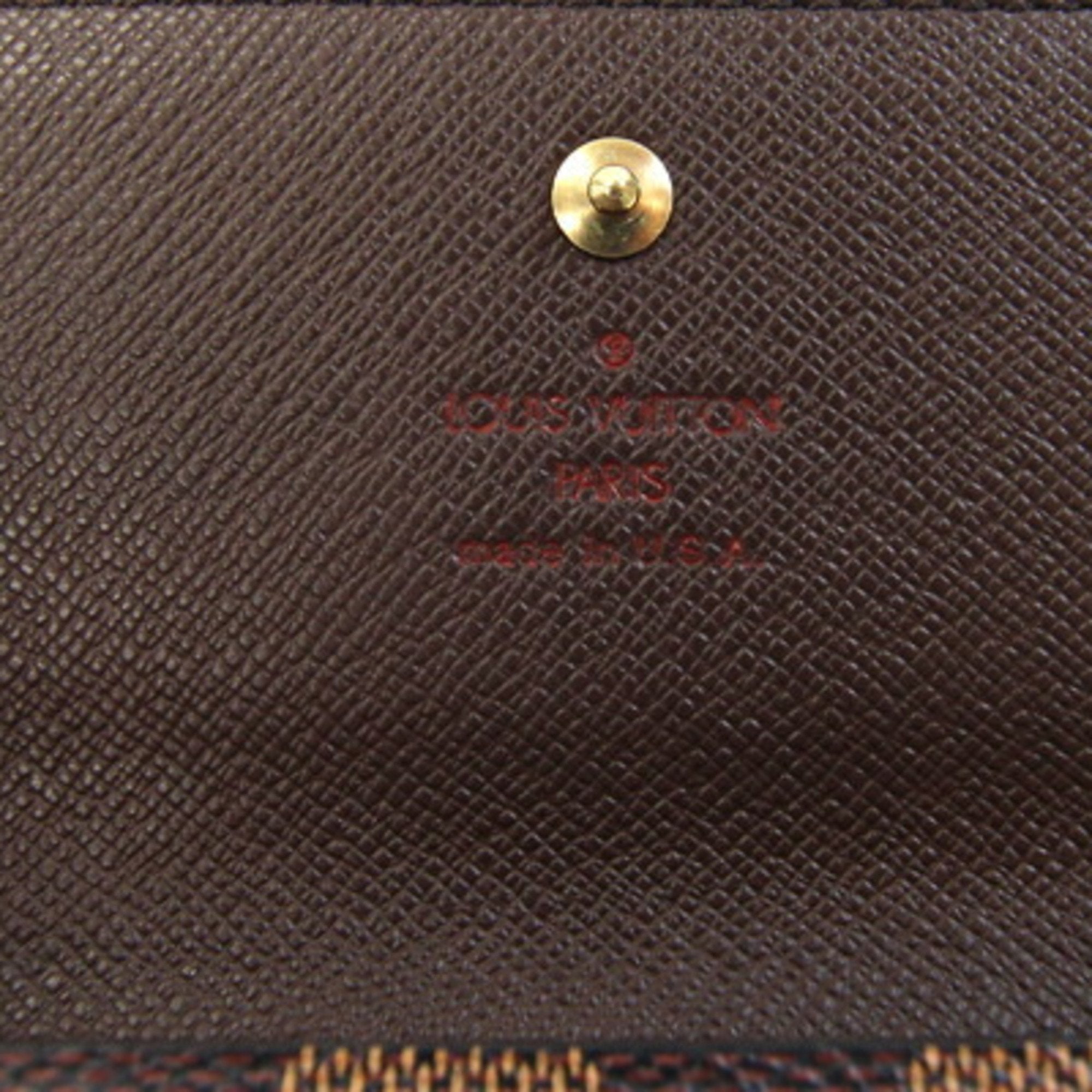 Louis Vuitton Brown Damier Canvas Wallet (Tri-Fold) (Pre-Owned)