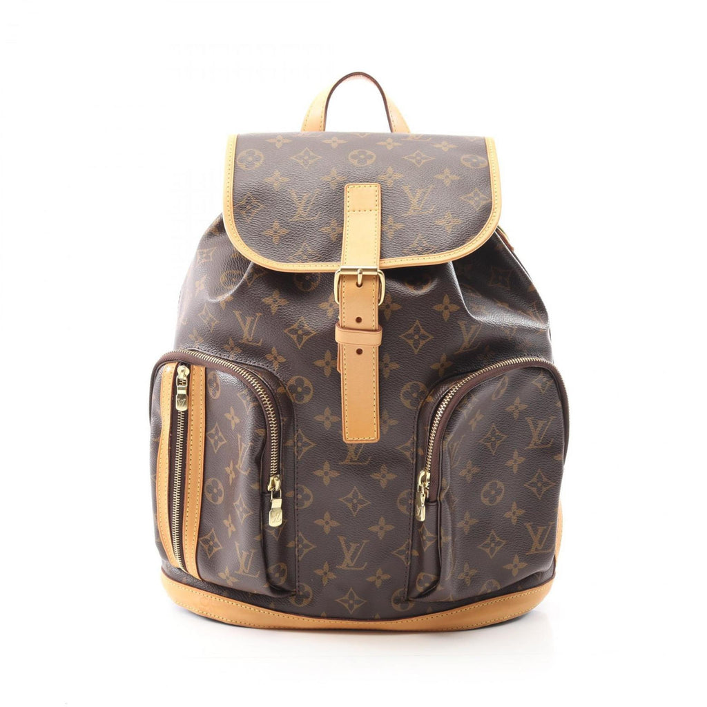 Louis Vuitton Brown Coated Canvas Leather Backpack (Pre-Owned)