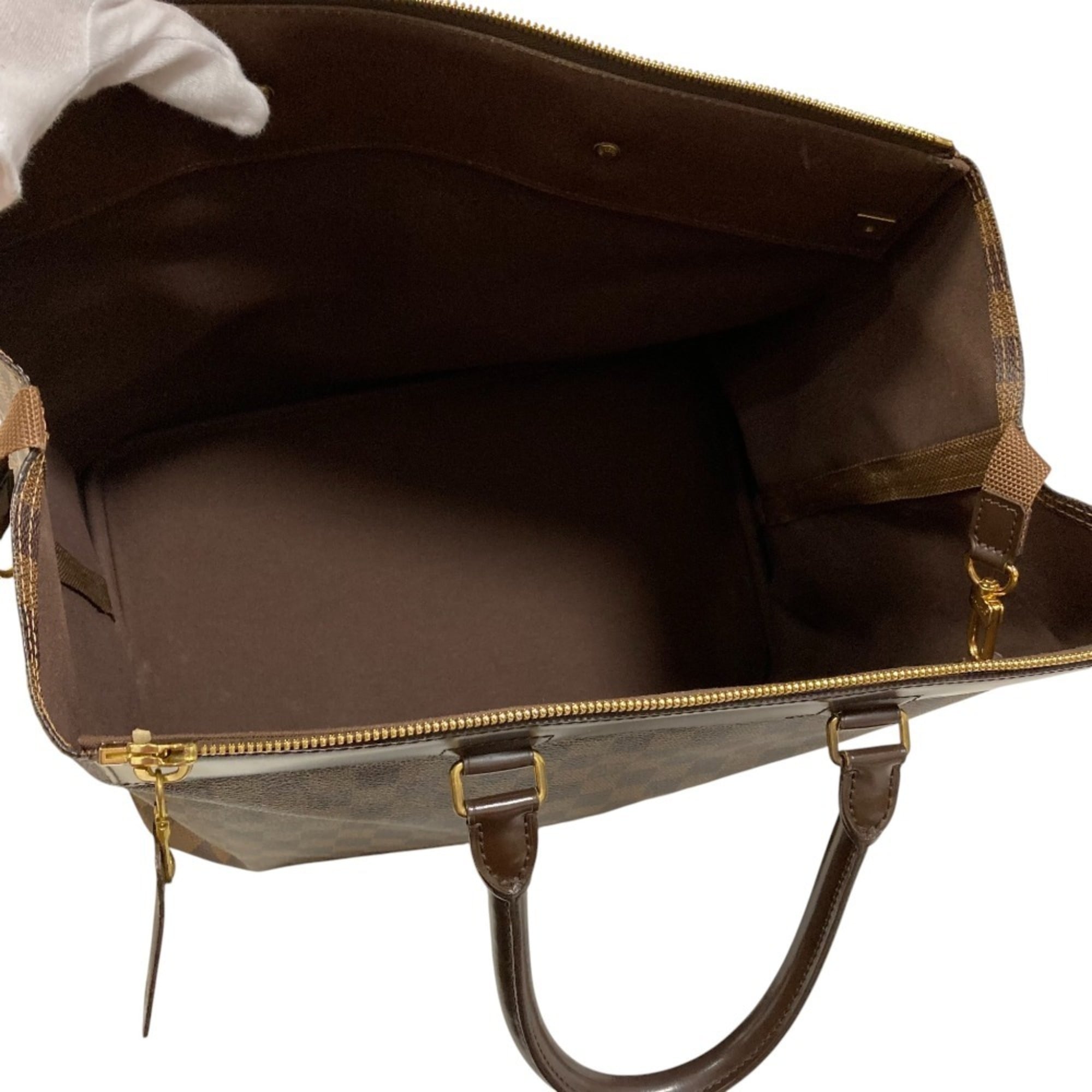 Louis Vuitton Damier Brown Damier Canvas Handbag (Pre-Owned)