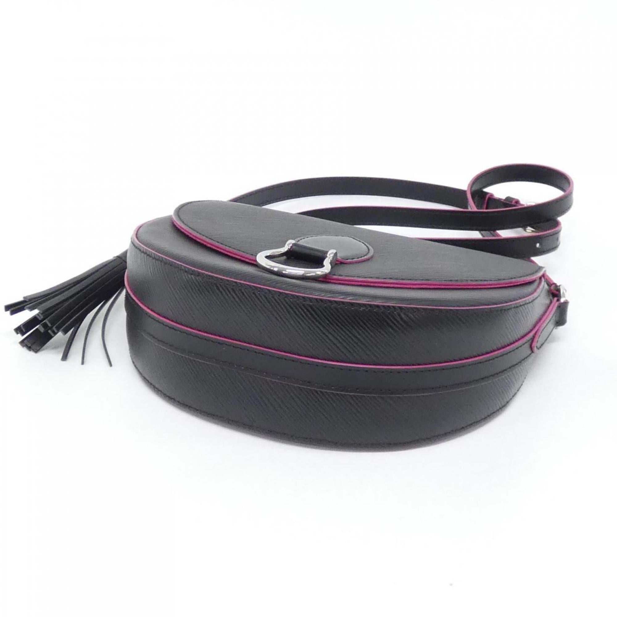 Louis Vuitton Black Hot Pink Leather Shoulder Bag (Pre-Owned)