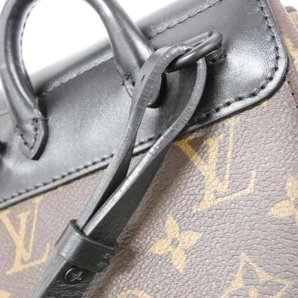 Louis Vuitton Black Brown Coated Canvas Shoulder Bag (Pre-Owned)