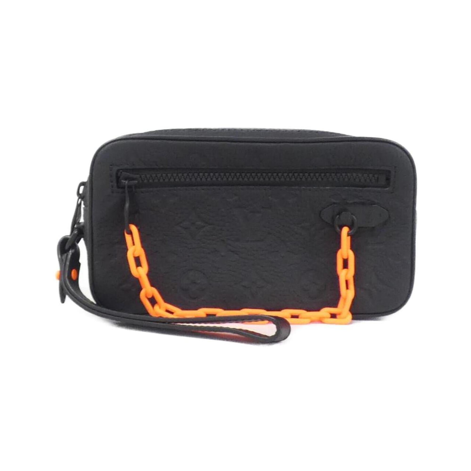 Louis Vuitton Black Leather Handbag Pochette (Pre-Owned)