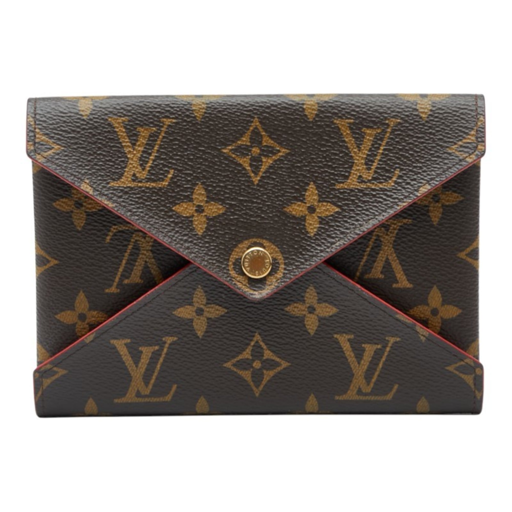 Louis Vuitton Monogram Brown Red Color Pvc Leather Pochette (Pre-Owned)