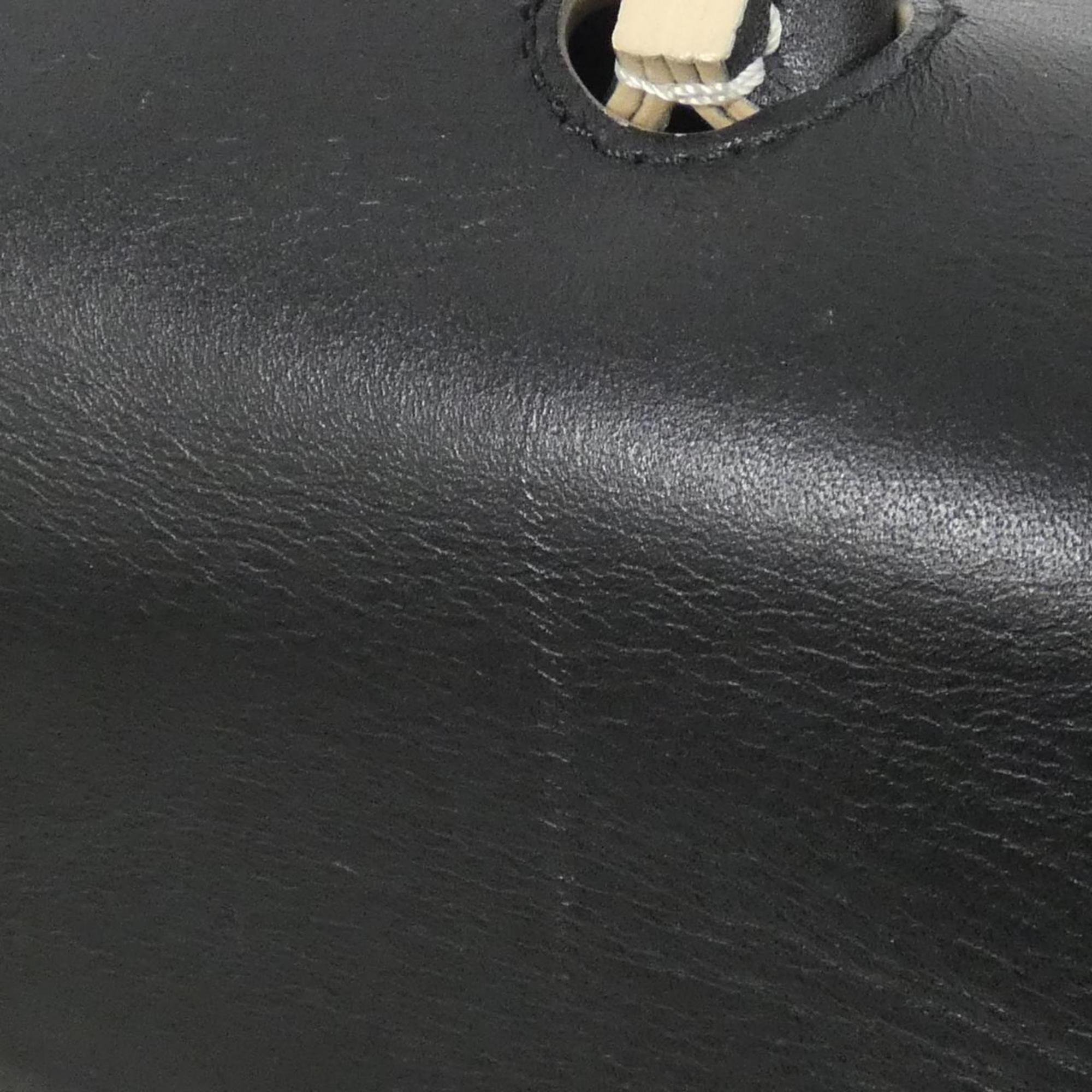 Louis Vuitton Black Brown Coated Canvas Leather Handbag (Pre-Owned)